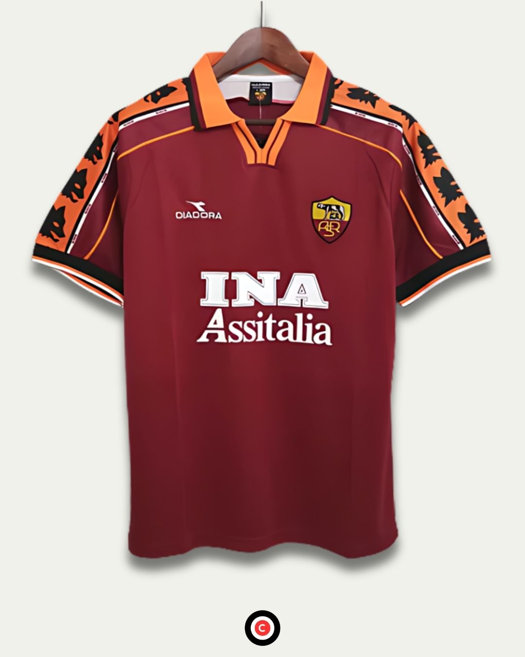 AC Roma 98/99 (Home Kit) - Premium Sports collectibles from CatenaccioDesigns - Just €60.99! Shop now at CatenaccioDesigns