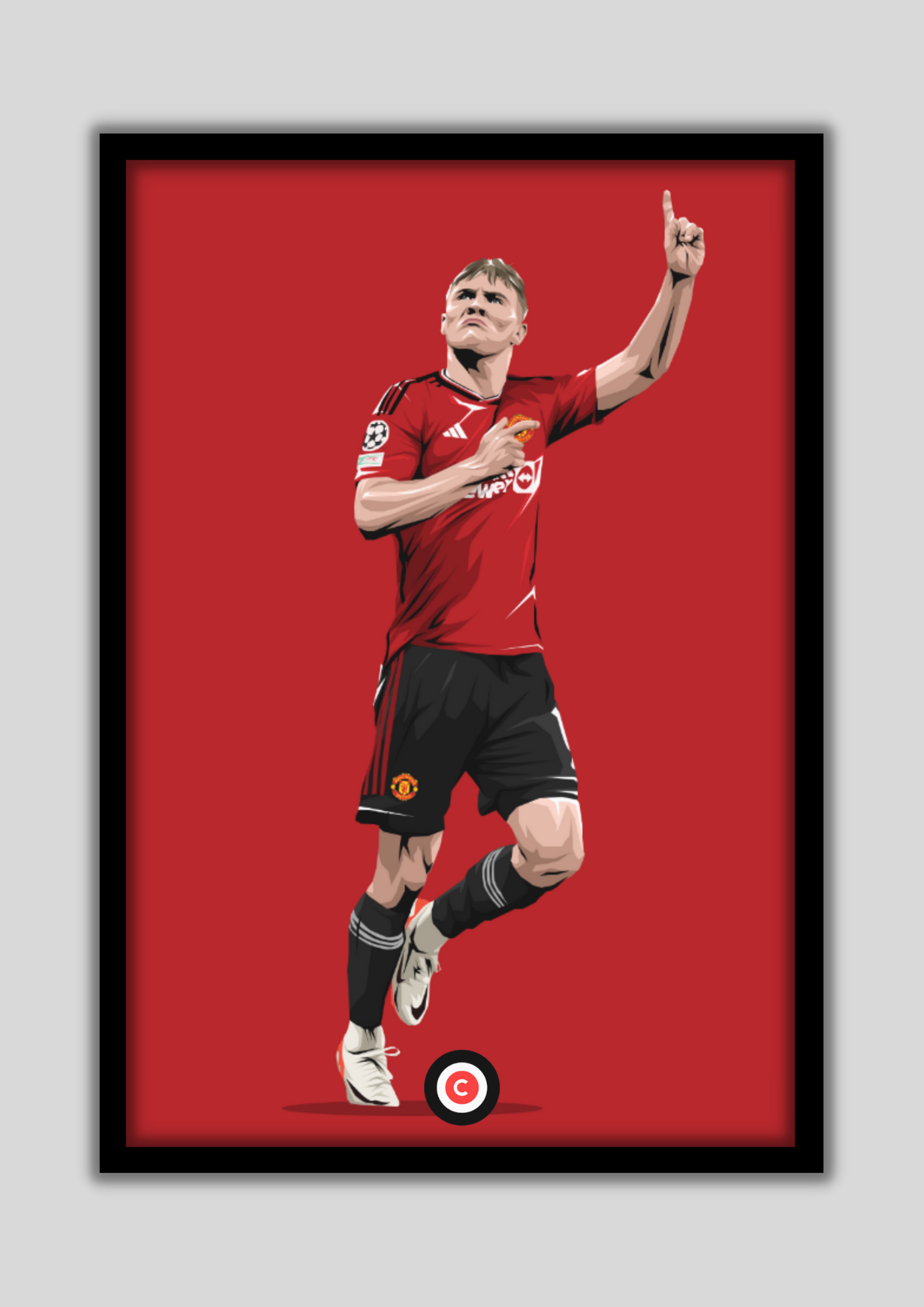 Hojlund "Goal Machine" Print- Manchester United - Premium from CatenaccioDesigns - Just €14.50! Shop now at CatenaccioDesigns