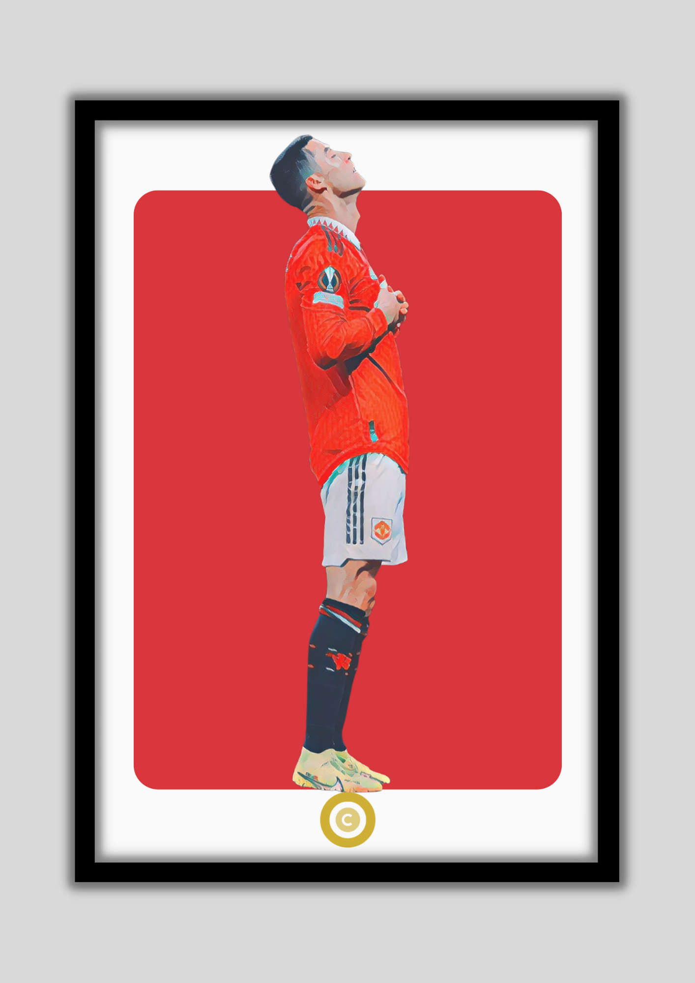 Cristiano Ronaldo Print- Resting celebration - Premium from CATENACCIO - Just €14.50! Shop now at CatenaccioDesigns