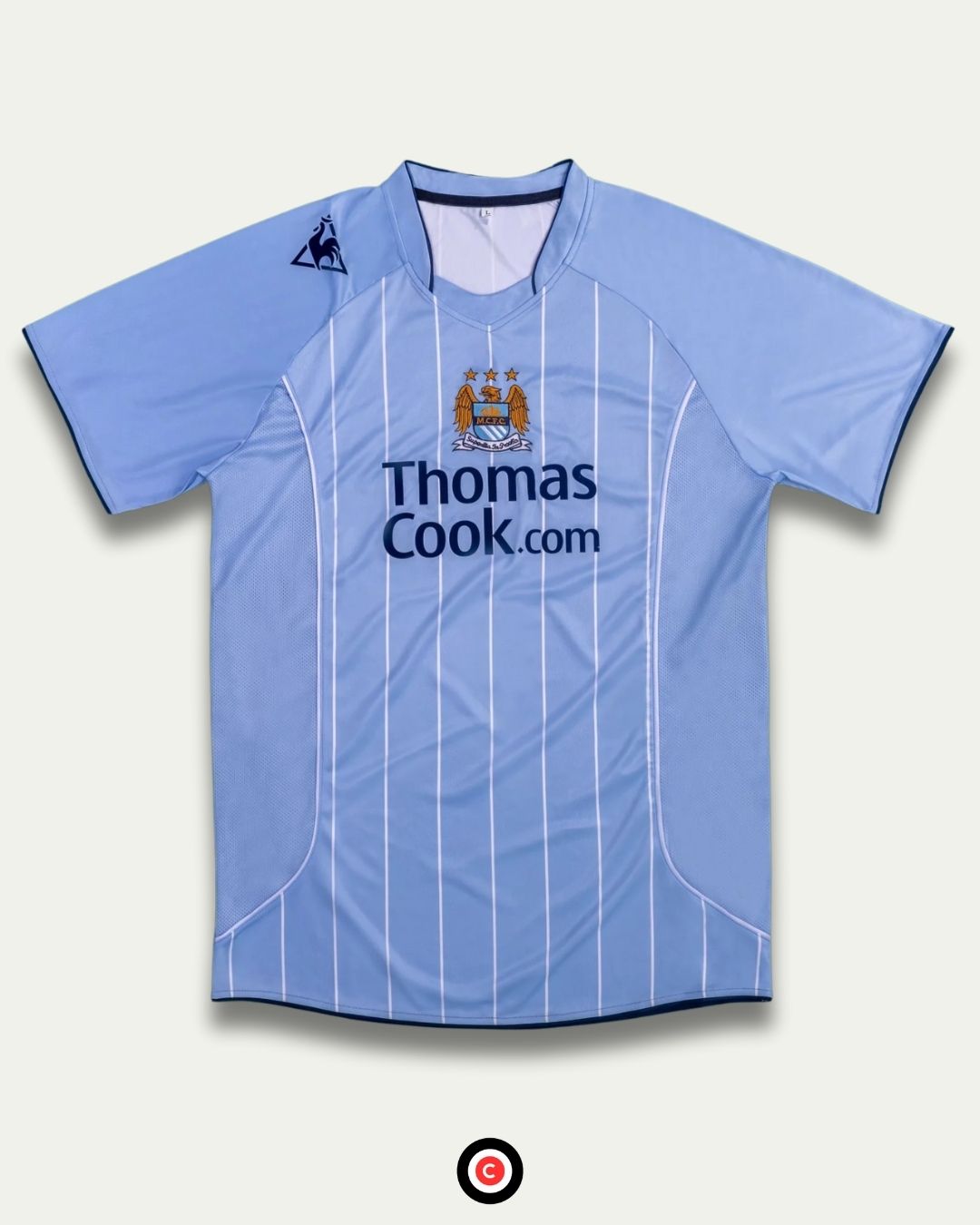 Manchester City 07/08 Retro Home Kit - Premium from CatenaccioDesigns - Just €60.99! Shop now at CatenaccioDesigns