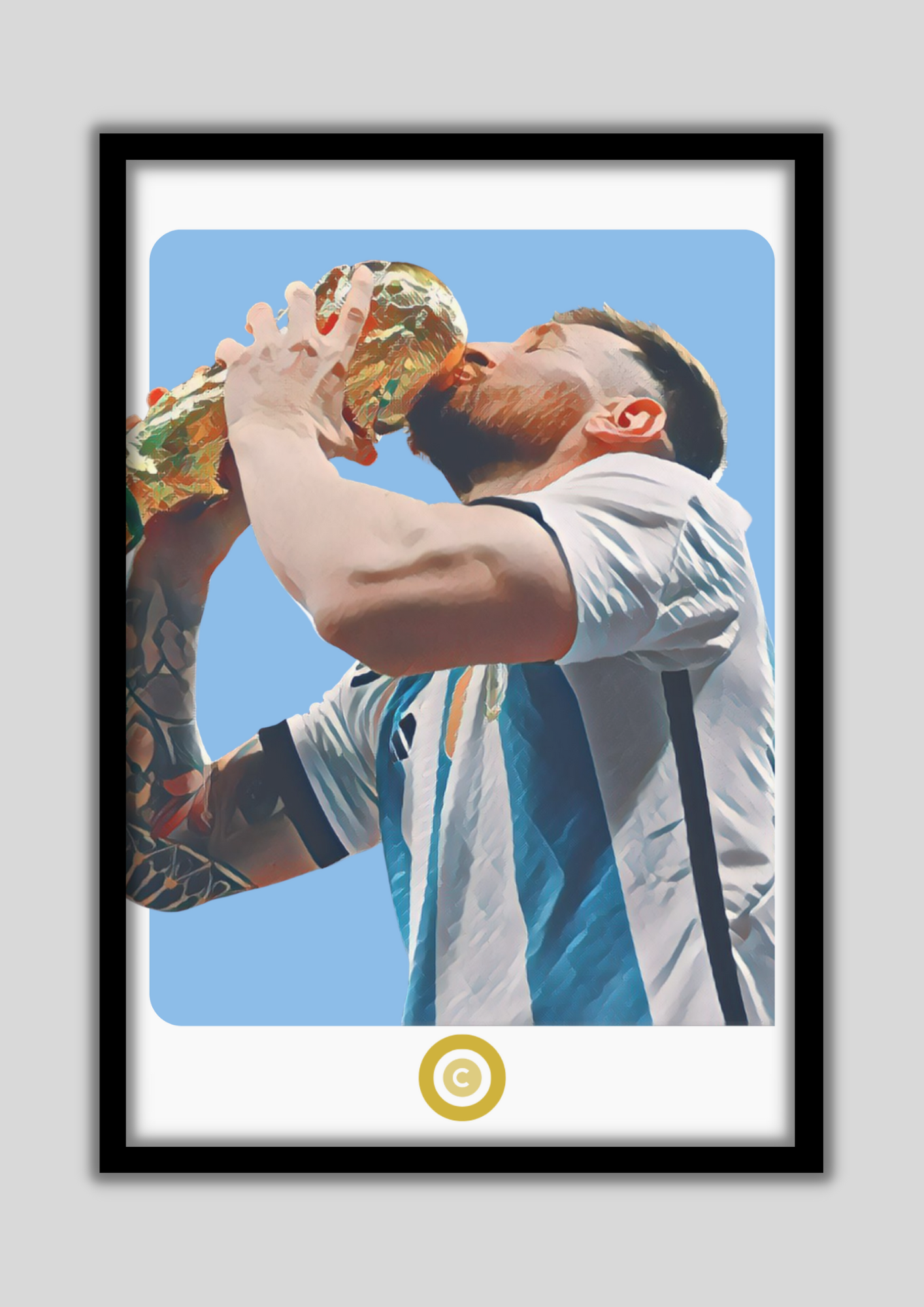 Lionel Messi Print - G.O.A.T - Argentina - Premium from CATENACCIO - Just €14.50! Shop now at CatenaccioDesigns