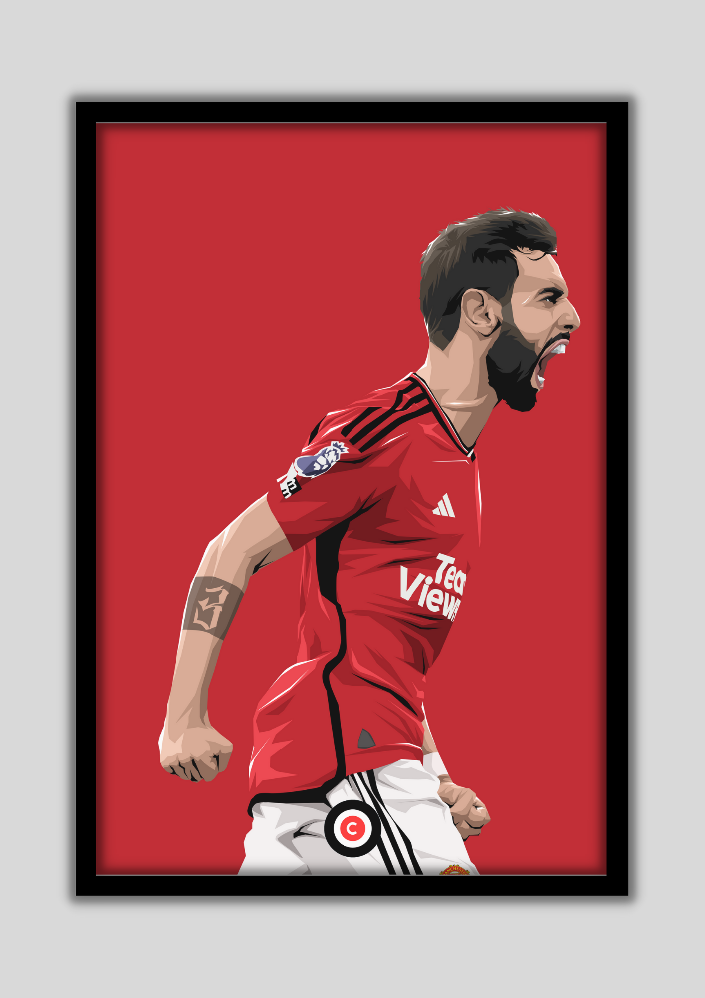 Bruno Fernandes Celebration- Manchester United - Premium from CatenaccioDesigns - Just €14.50! Shop now at CatenaccioDesigns