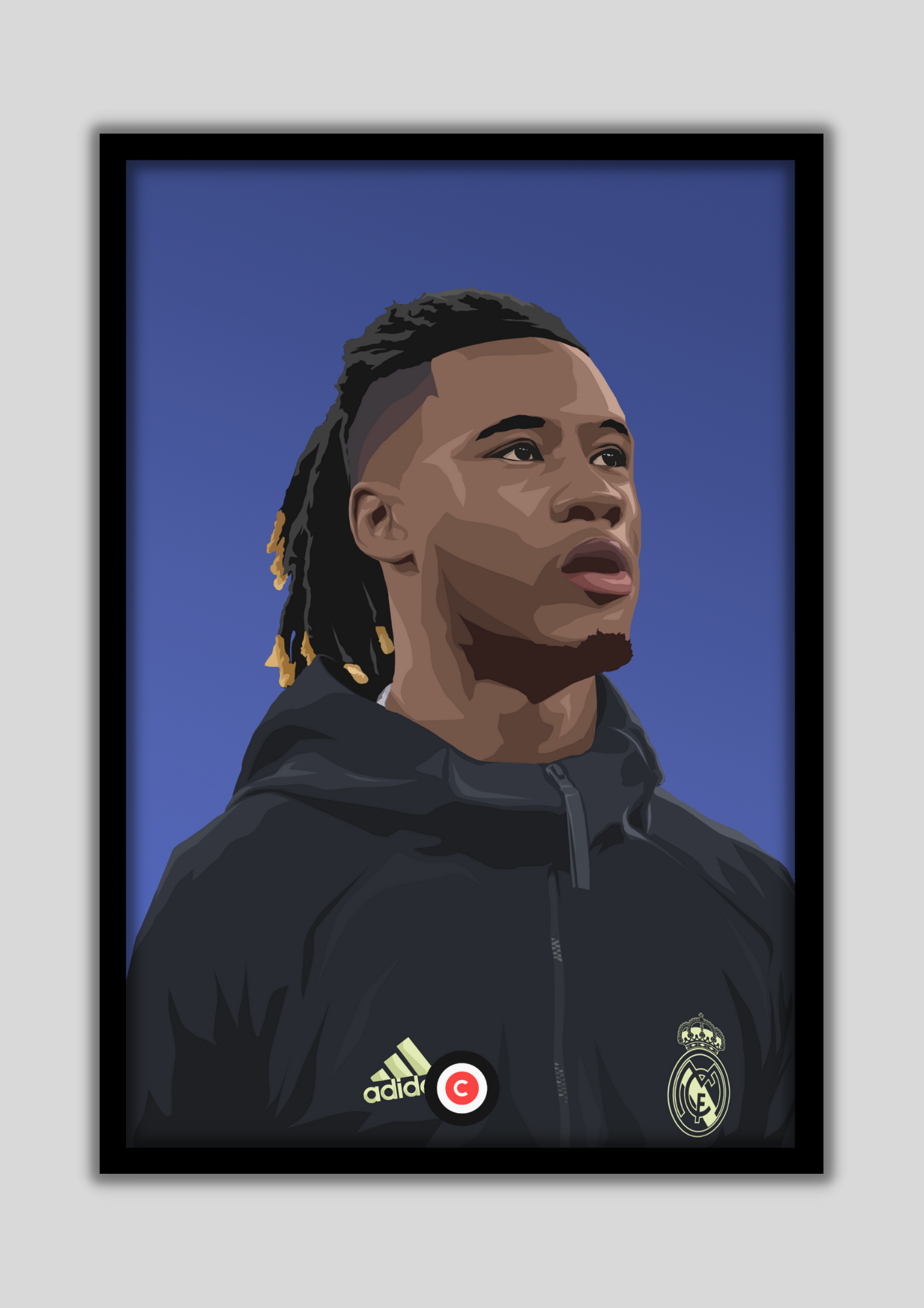 Camavinga Portret- Real Madrid - Premium from CatenaccioDesigns - Just €14.50! Shop now at CatenaccioDesigns
