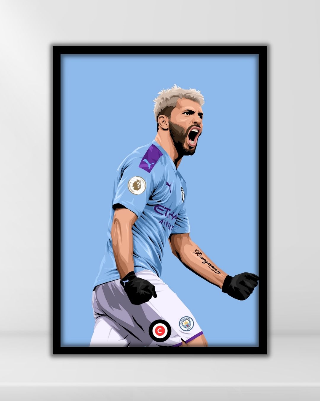 Sergio Aguero Celebration- Manchester City - Premium from CatenaccioDesigns - Just €14.50! Shop now at CatenaccioDesigns