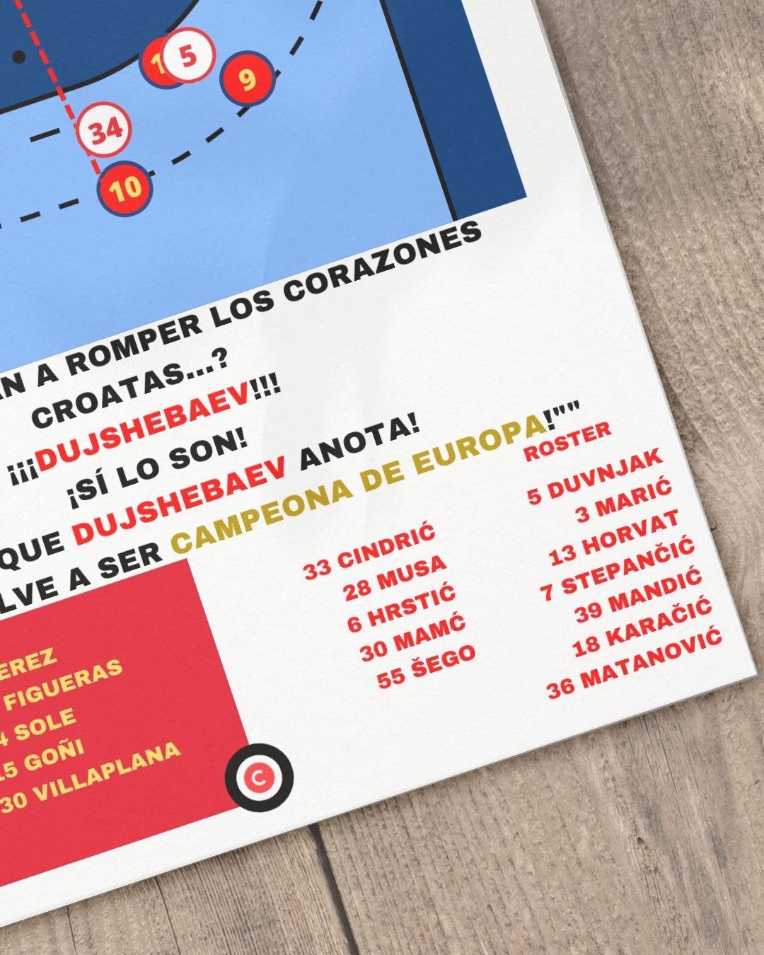 Alex Djushebaev vs Croatia- Euro 2020 Final- Spain - Premium from CatenaccioDesigns - Just €14.50! Shop now at CatenaccioDesigns