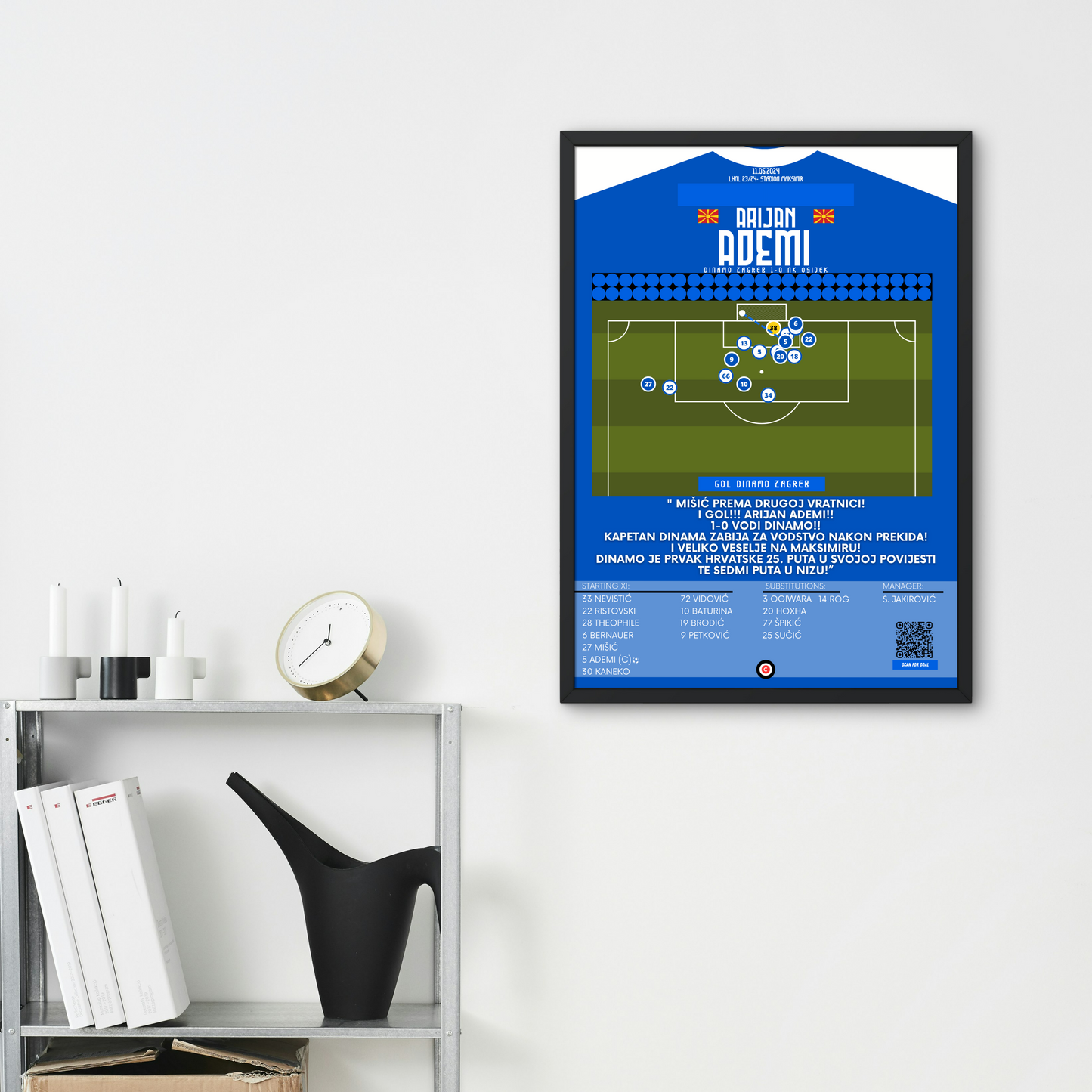 Arijan Ademi gol za titulu vs Osijek- 1.HNL 23/24- Dinamo Zagreb - Premium from CatenaccioDesigns - Just €14.50! Shop now at CatenaccioDesigns