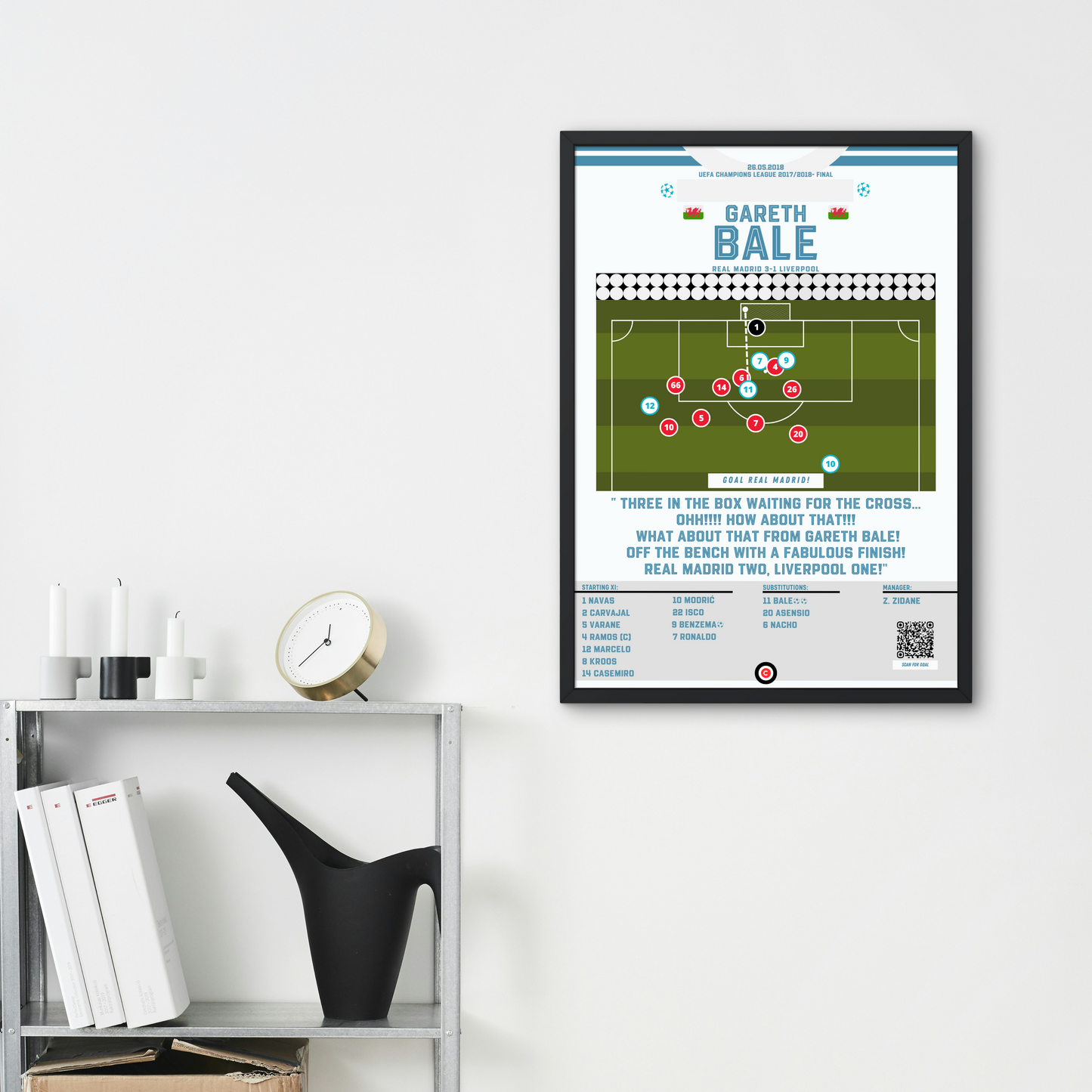 Gareth Bale vs Liverpool- UEFA Champions League 2018 Final- Real Madrid - Premium from CatenaccioDesigns - Just €14.50! Shop now at CatenaccioDesigns