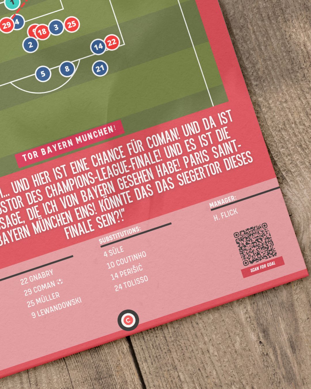 Kingsley Coman vs PSG - UEFA Champions League 2020 Final- Bayern München - Premium from CatenaccioDesigns - Just €14.50! Shop now at CatenaccioDesigns