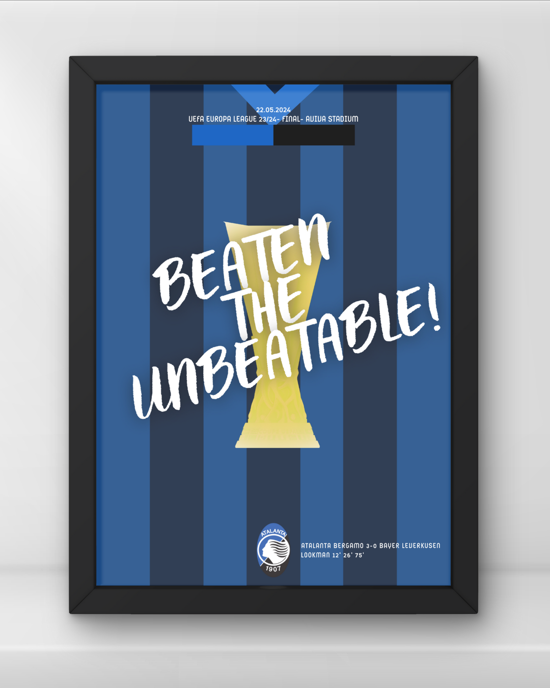 Atalanta "Battuto L'imbattuto" special edition print - Premium from CatenaccioDesigns - Just €14.50! Shop now at CatenaccioDesigns