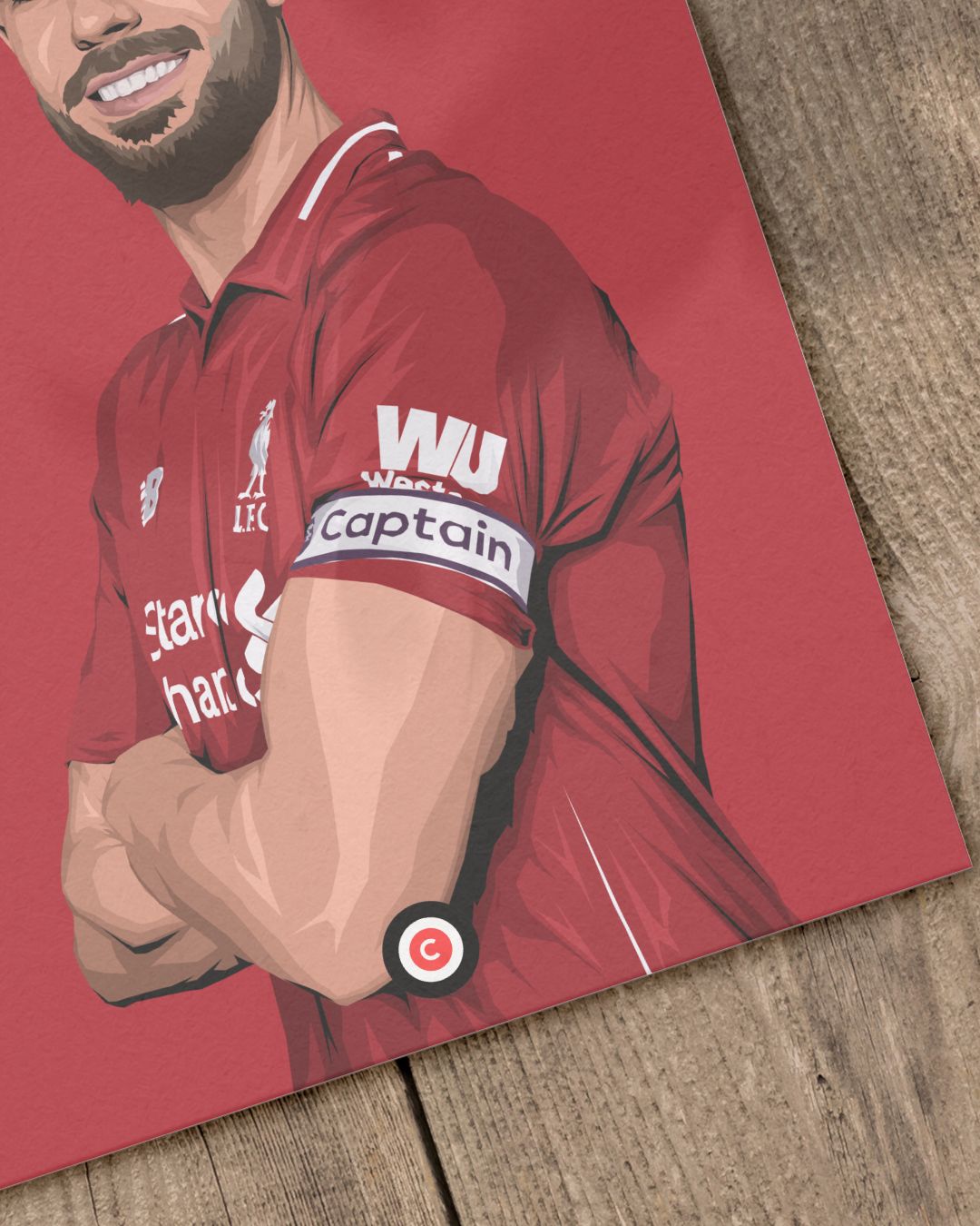 "THE SKIPPER" Jordan Henderson as Liverpool captain - Premium Sports collectibles from CatenaccioDesigns - Just €14.50! Shop now at CatenaccioDesigns