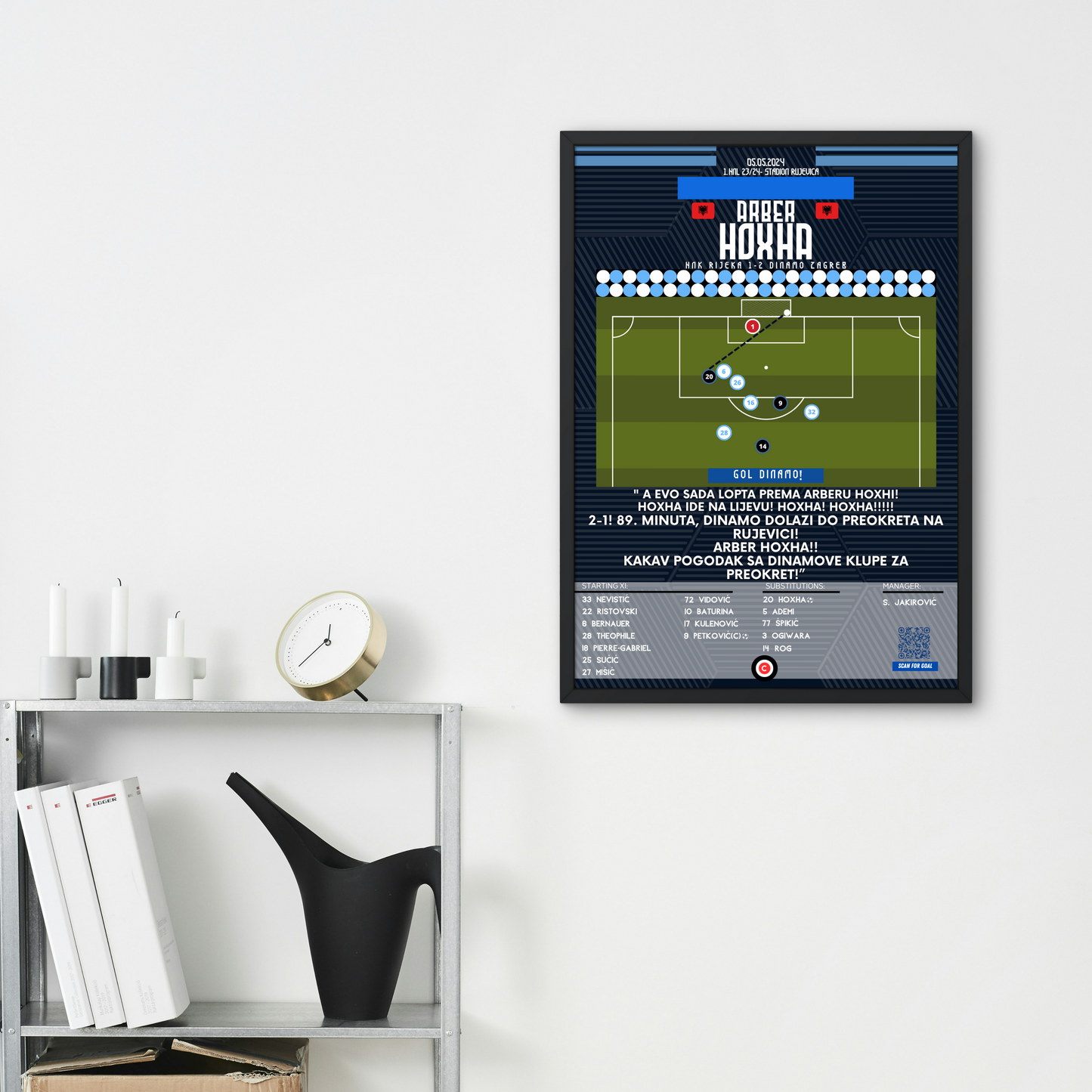 Arber Hoxha pobjednički gol protiv Rijeke- 1.HNL 23/24- GNK Dinamo Zagreb - Premium from CatenaccioDesigns - Just €14.50! Shop now at CatenaccioDesigns