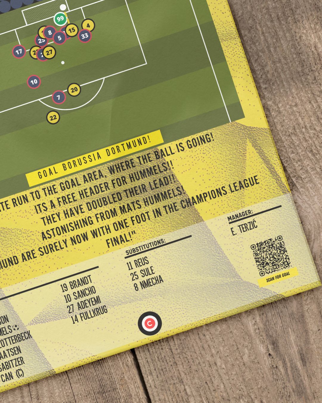 Hummels winner vs PSG- UEFA Champions League 23/24 SemiFinal- Borussia Dortmund - Premium from CatenaccioDesigns - Just €14.50! Shop now at CatenaccioDesigns