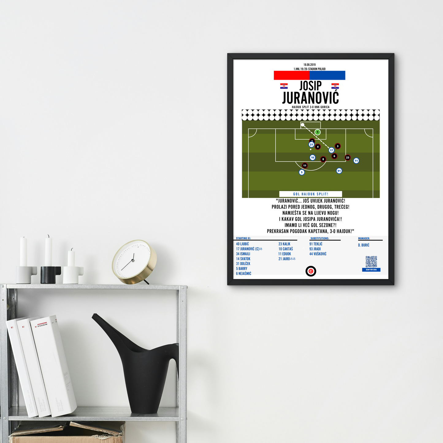 Josip Juranović solo gol vs HNK Gorica- 1.HNL 19/20- Hajduk Split - Premium from CatenaccioDesigns - Just €14.50! Shop now at CatenaccioDesigns