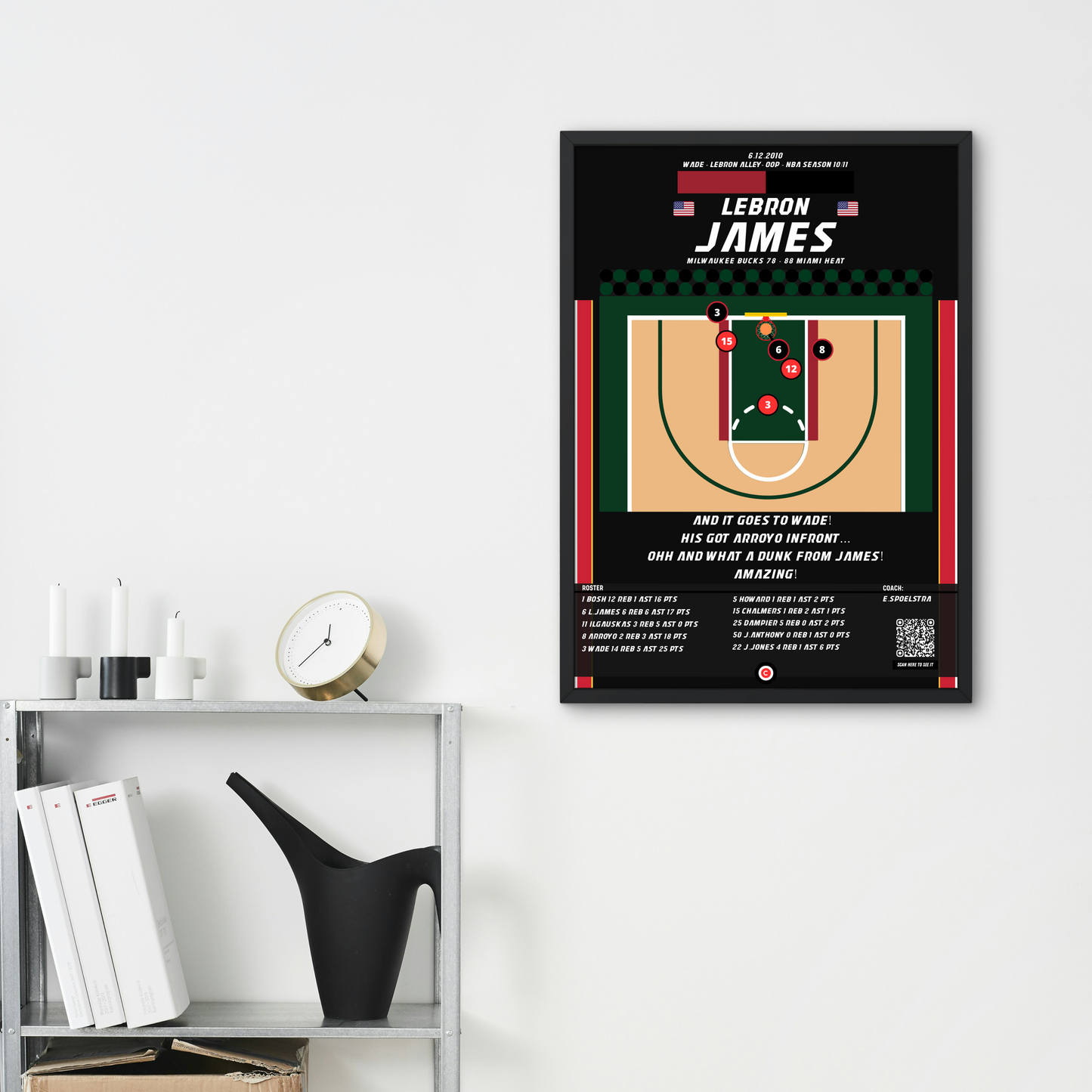 Lebron James vs Milwaukee Bucks - NBA 10/11 - Miami Heat - Premium Sports collectibles from CATENACCIO - Just €14.50! Shop now at CatenaccioDesigns