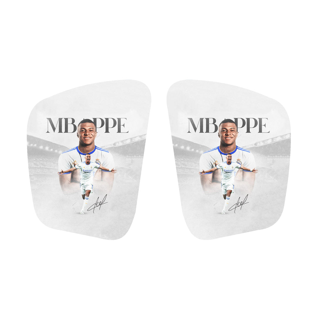 Carboprotect Kylian Mbappe Design Shinpads - Premium soccer shinguards from CarboProtect - Just €65! Shop now at CatenaccioDesigns
