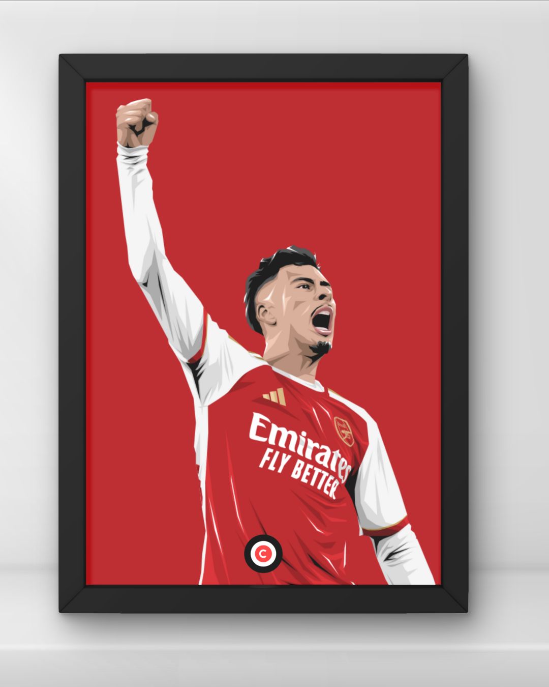 Gabriel Martinelli celebration vs Man City- Player print- Arsenal FC - Premium from CatenaccioDesigns - Just €14.50! Shop now at CatenaccioDesigns
