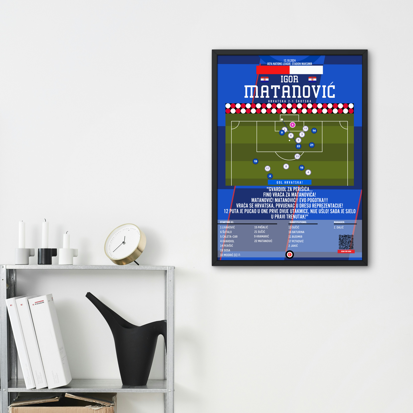 Igor Matanović first goal for Croatia (vs Scotland)- UEFA Nations League 24/25 - Premium Sports collectibles from CatenaccioDesigns - Just €14.50! Shop now at CatenaccioDesigns