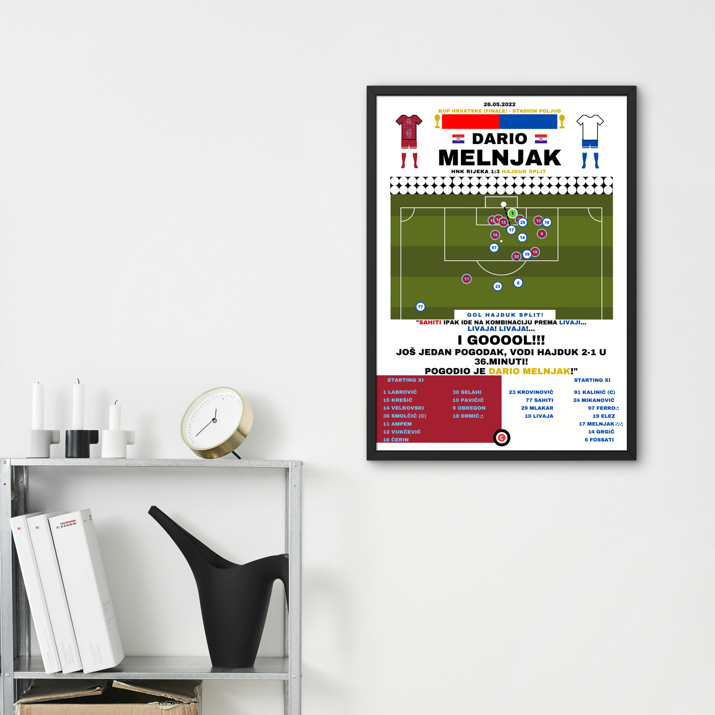 Dario Melnjak gol vs HNK Rijeka- Finale Kupa Hrvatske 21/22- HNK Hajduk Split - Premium from CatenaccioDesigns - Just €14.50! Shop now at CatenaccioDesigns