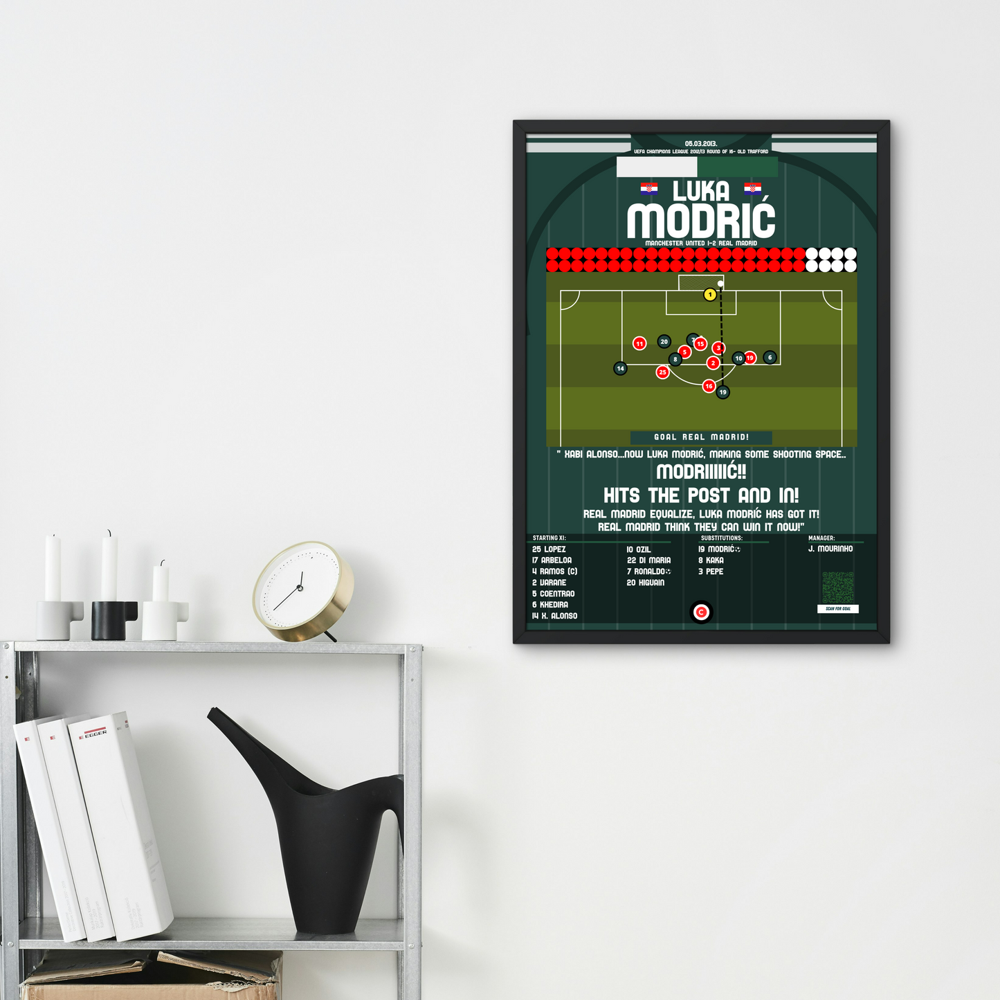 Luka Modrić vs Manchester United- UEFA Champions League 2012/13 Round of 16- Real Madrid - Premium from CatenaccioDesigns - Just €14.50! Shop now at CatenaccioDesigns