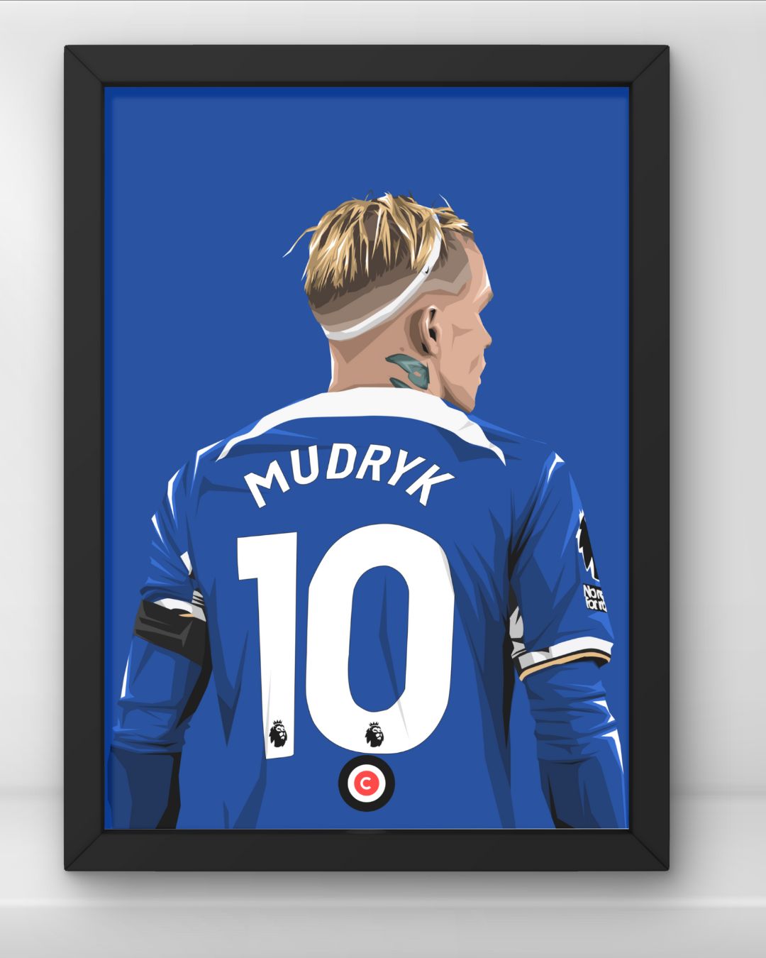 Mykhailo Mudryk Chelsea Player Print - Premium from CatenaccioDesigns - Just €14.50! Shop now at CatenaccioDesigns