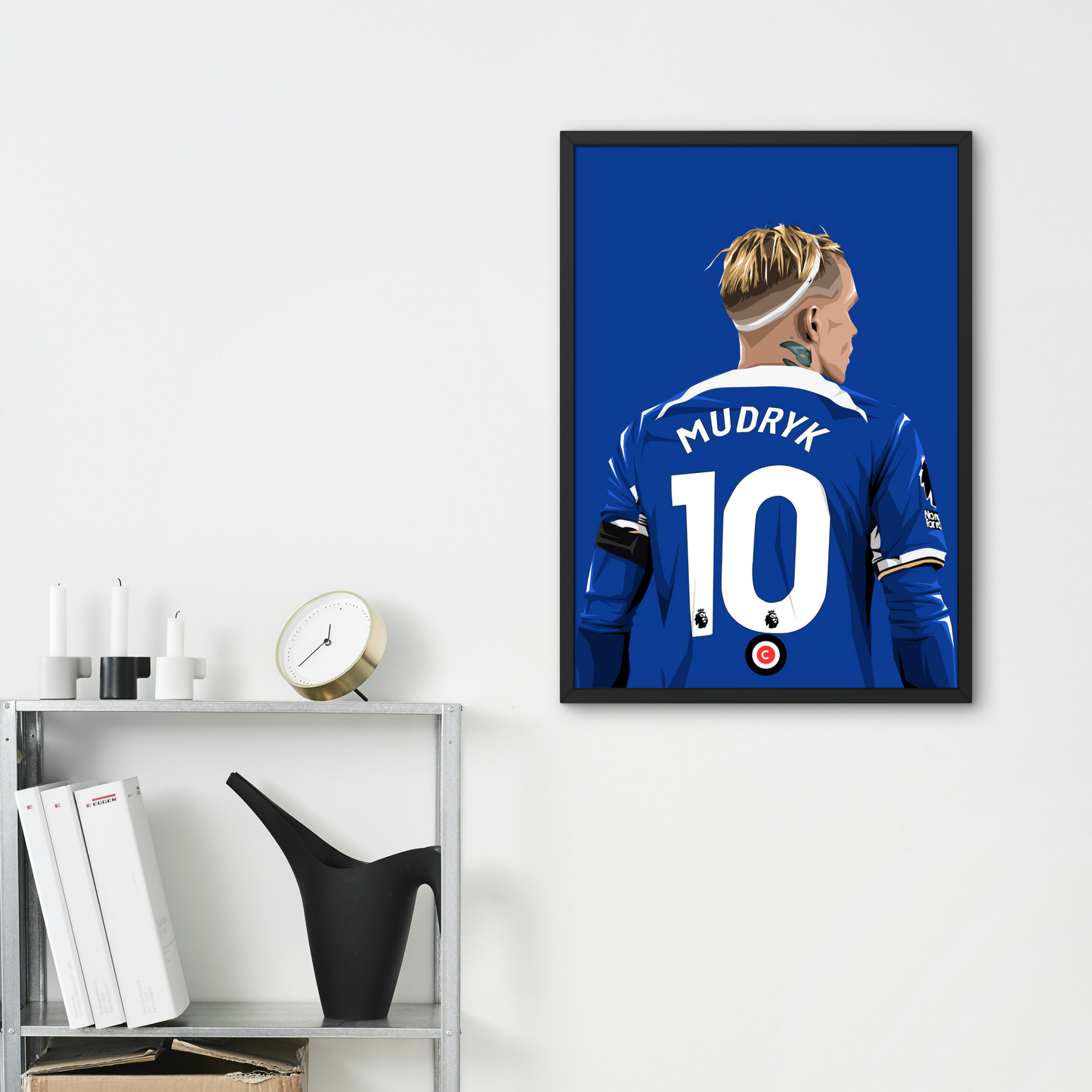 Mykhailo Mudryk Chelsea Player Print - Premium from CatenaccioDesigns - Just €14.50! Shop now at CatenaccioDesigns