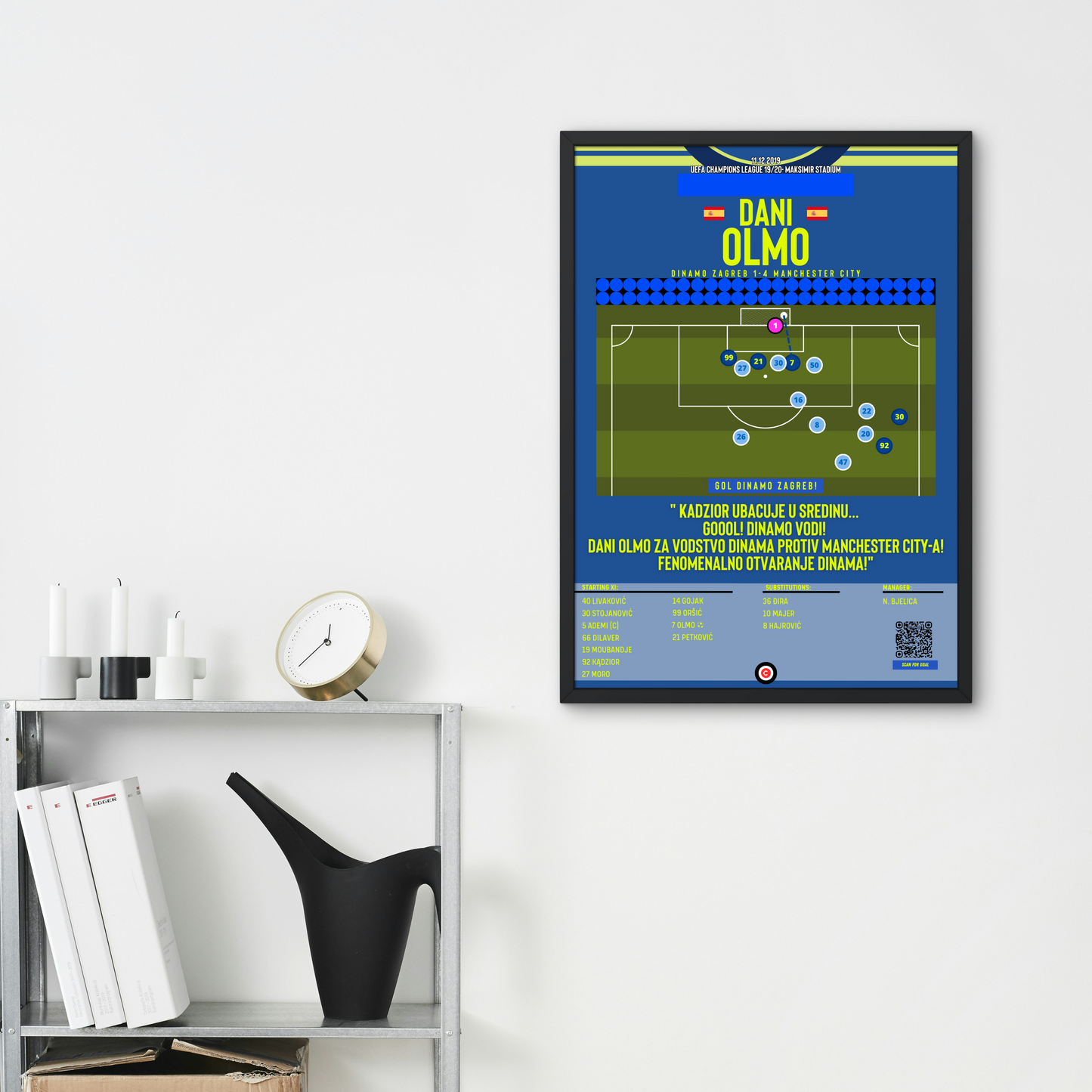 Dani Olmo Goal vs Manchester City- UEFA Champions League 2019/2020 Group stage - Dinamo Zagreb - Premium from CatenaccioDesigns - Just €14.50! Shop now at CatenaccioDesigns