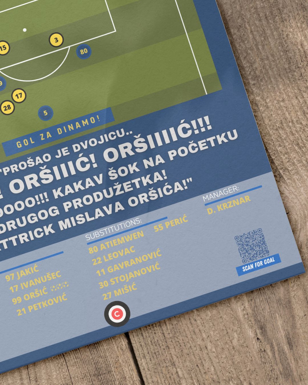 Mislav Oršić vs Tottenham- UEFA Europa League 20/21- Dinamo Zagreb - Premium from CatenaccioDesigns - Just €14.50! Shop now at CatenaccioDesigns