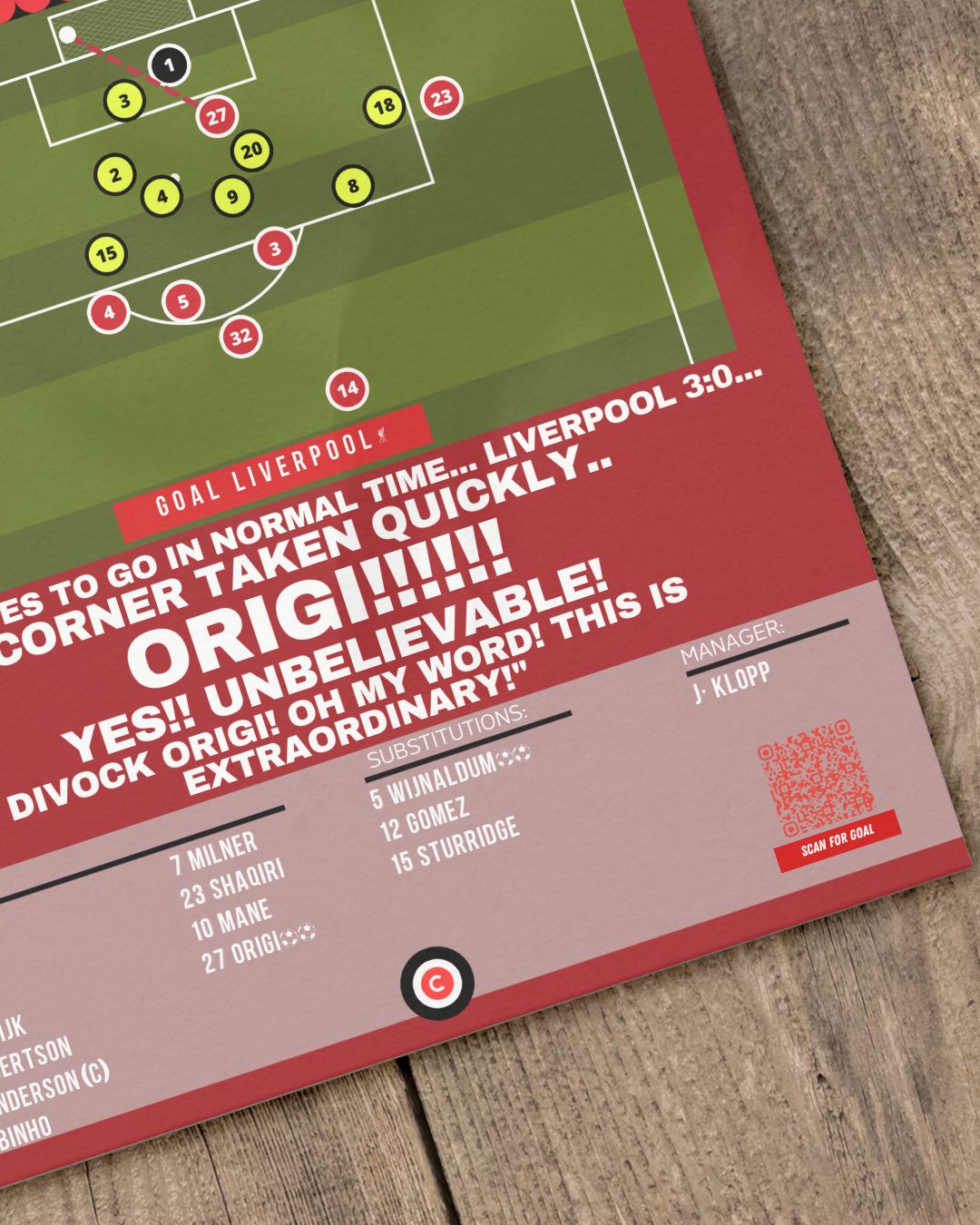 Divock Origi vs Barcelona - UEFA Champions League 2018/2019 SemiFinal 2nd leg -Liverpool - Premium from CatenaccioDesigns - Just €14.50! Shop now at CatenaccioDesigns
