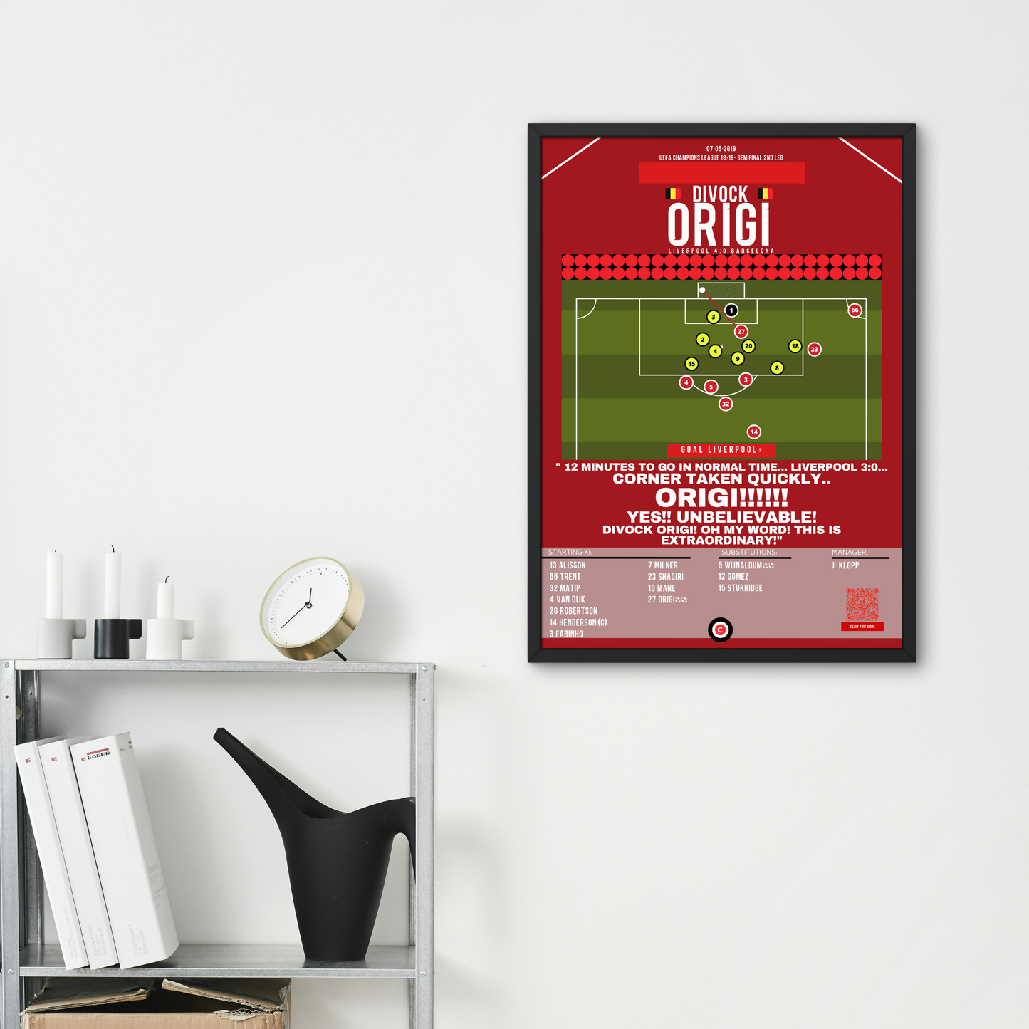 Divock Origi vs Barcelona - UEFA Champions League 2018/2019 SemiFinal 2nd leg -Liverpool - Premium from CatenaccioDesigns - Just €14.50! Shop now at CatenaccioDesigns