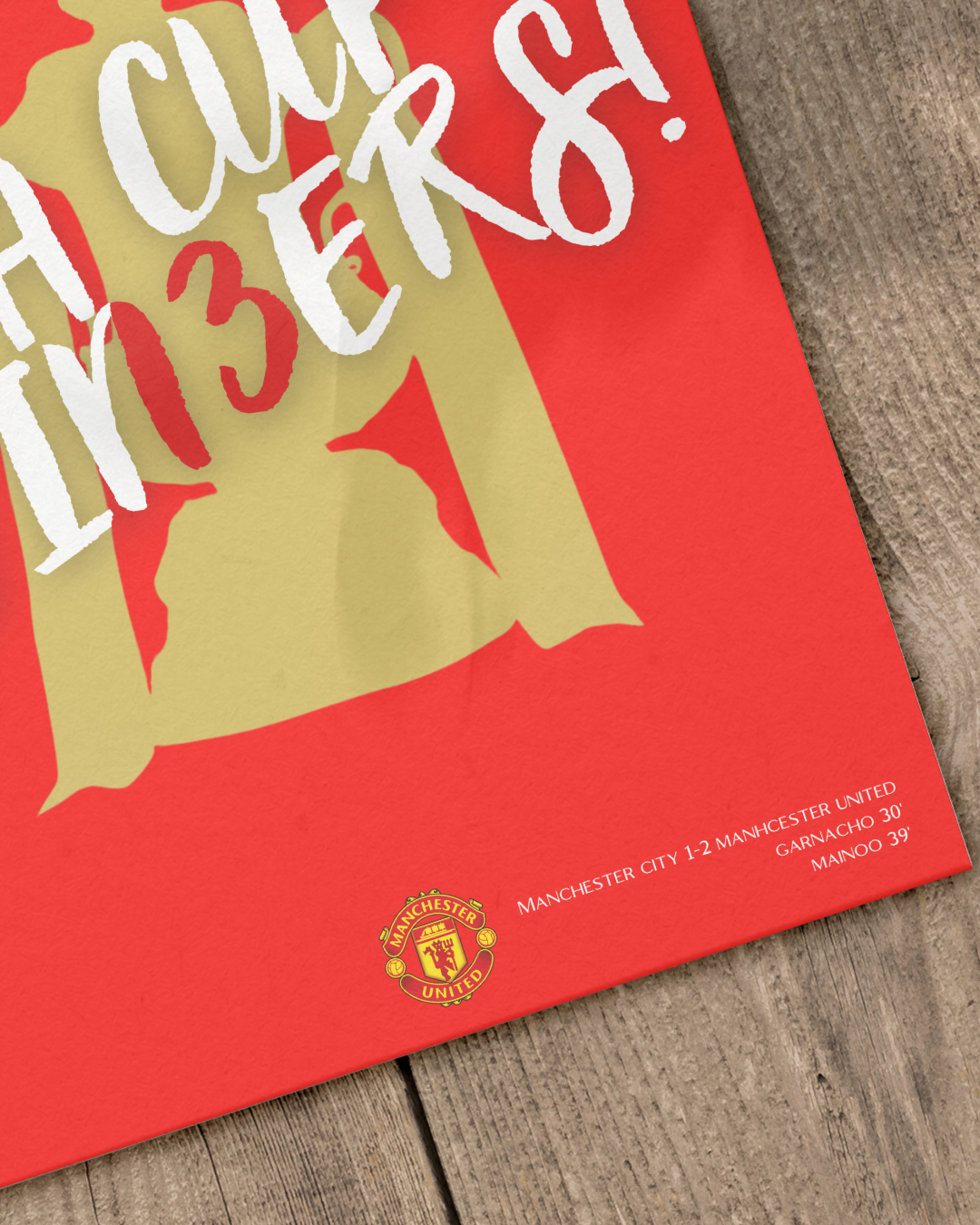 Manchester United "FA Cup Winners" special edition. - Premium from CatenaccioDesigns - Just €14.50! Shop now at CatenaccioDesigns