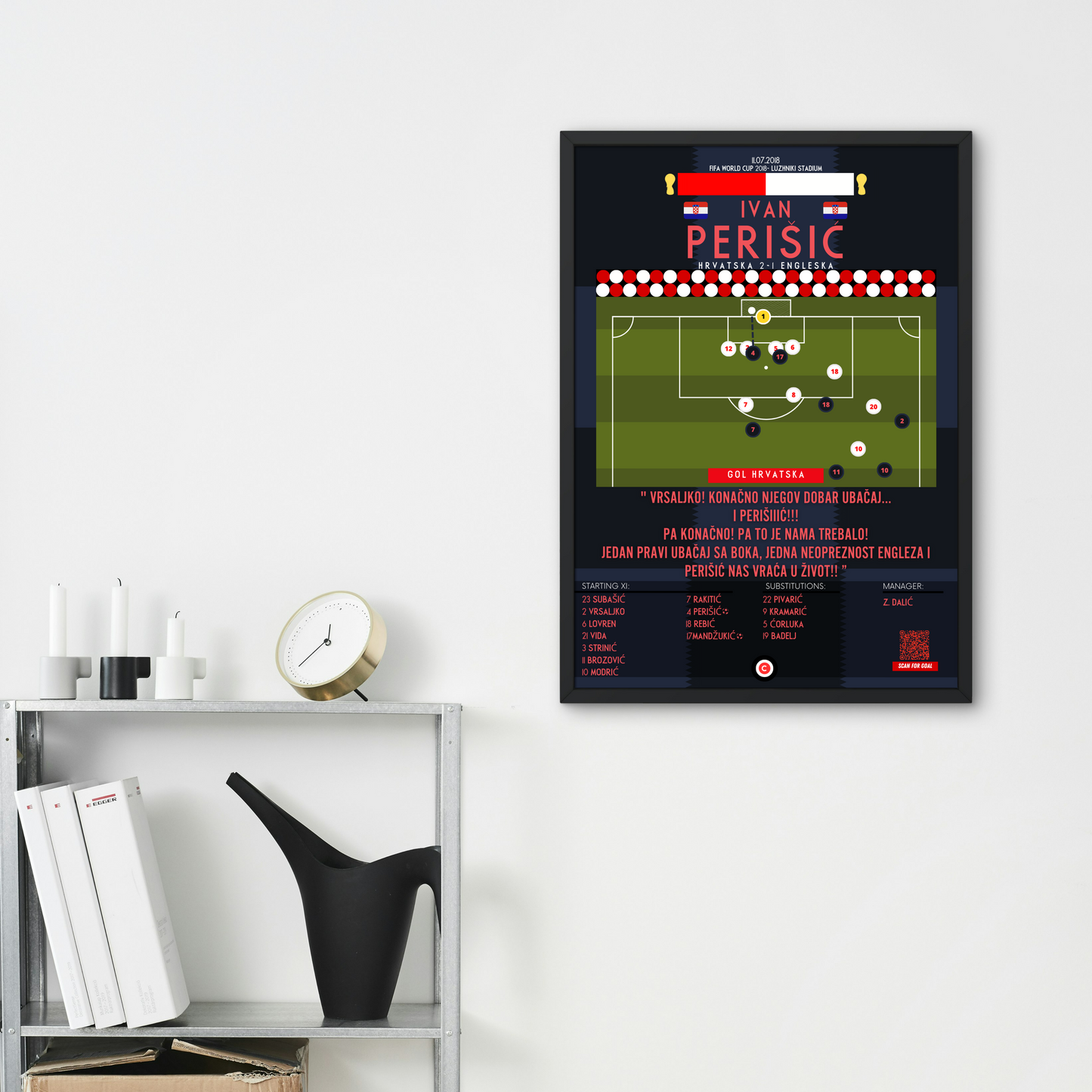 Ivan Perišić goal vs England in the 2018 FIFA World Cup Semi-Final- Croatia - Premium from CatenaccioDesigns - Just €14.50! Shop now at CatenaccioDesigns