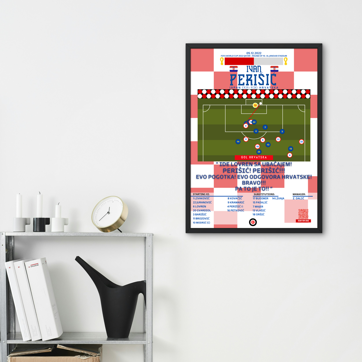 Ivan Perišić goal vs Japan- FIFA World Cup 2022- Croatia - Premium from CatenaccioDesigns - Just €14.50! Shop now at CatenaccioDesigns