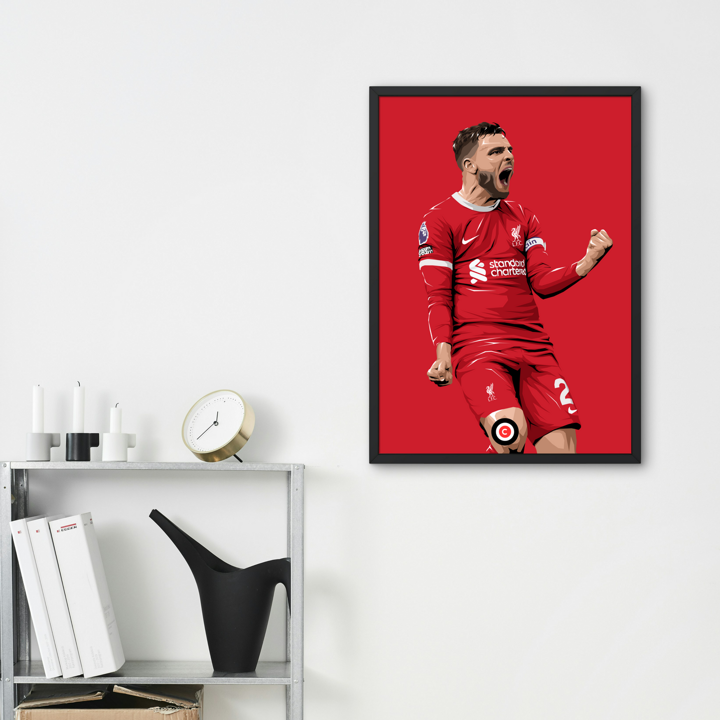 Andrew Roberston Celebration- Player Print- Liverpool - Premium from CatenaccioDesigns - Just €14.50! Shop now at CatenaccioDesigns