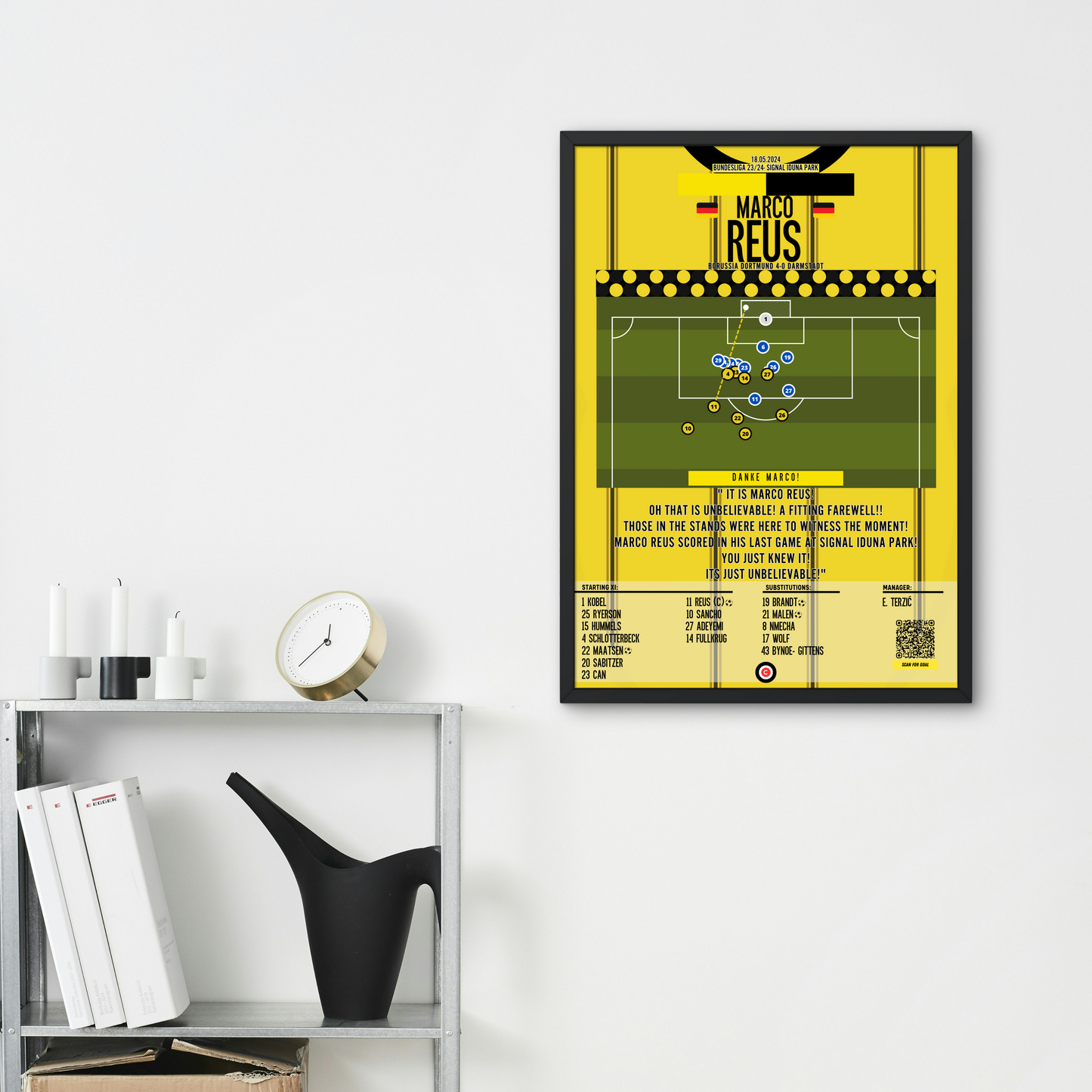 Marco Reus Last goal at Signal Iduna Park for Dortmund- Bundesliga 23/24- Borussia Dortmund - Premium from CatenaccioDesigns - Just €14.50! Shop now at CatenaccioDesigns