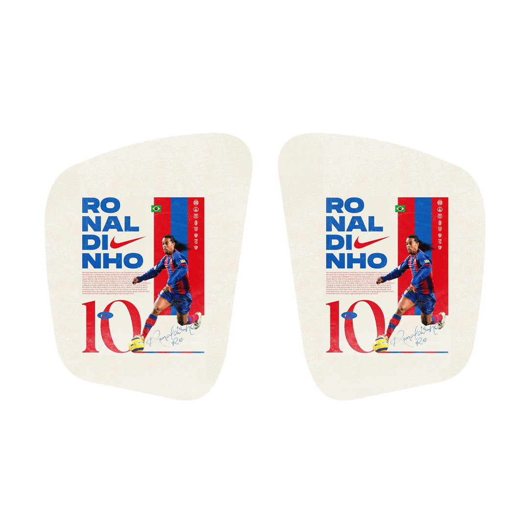 Carboprotect Ronaldinho Design Shinpads - Premium soccer shinguards from CarboProtect - Just €65! Shop now at CatenaccioDesigns