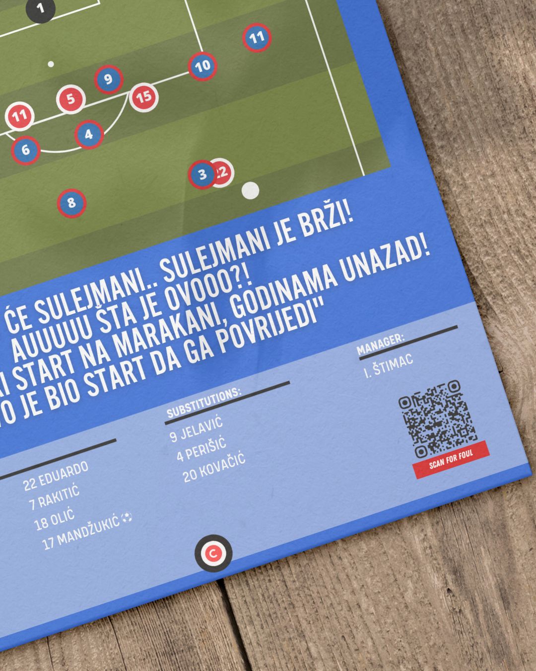 Josip Šimunić vs Serbia - FIFA World Cup 2014 Qualifications - Croatia - Premium from CatenaccioDesigns - Just €14.50! Shop now at CatenaccioDesigns