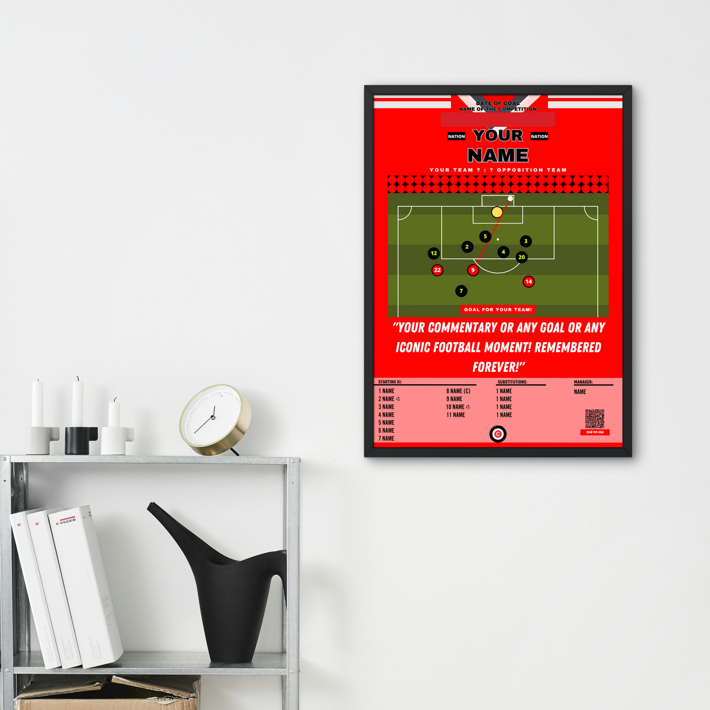 Design Your Own CUSTOM Football Moment - Premium from CATENACCIO - Just €17.85! Shop now at CatenaccioDesigns