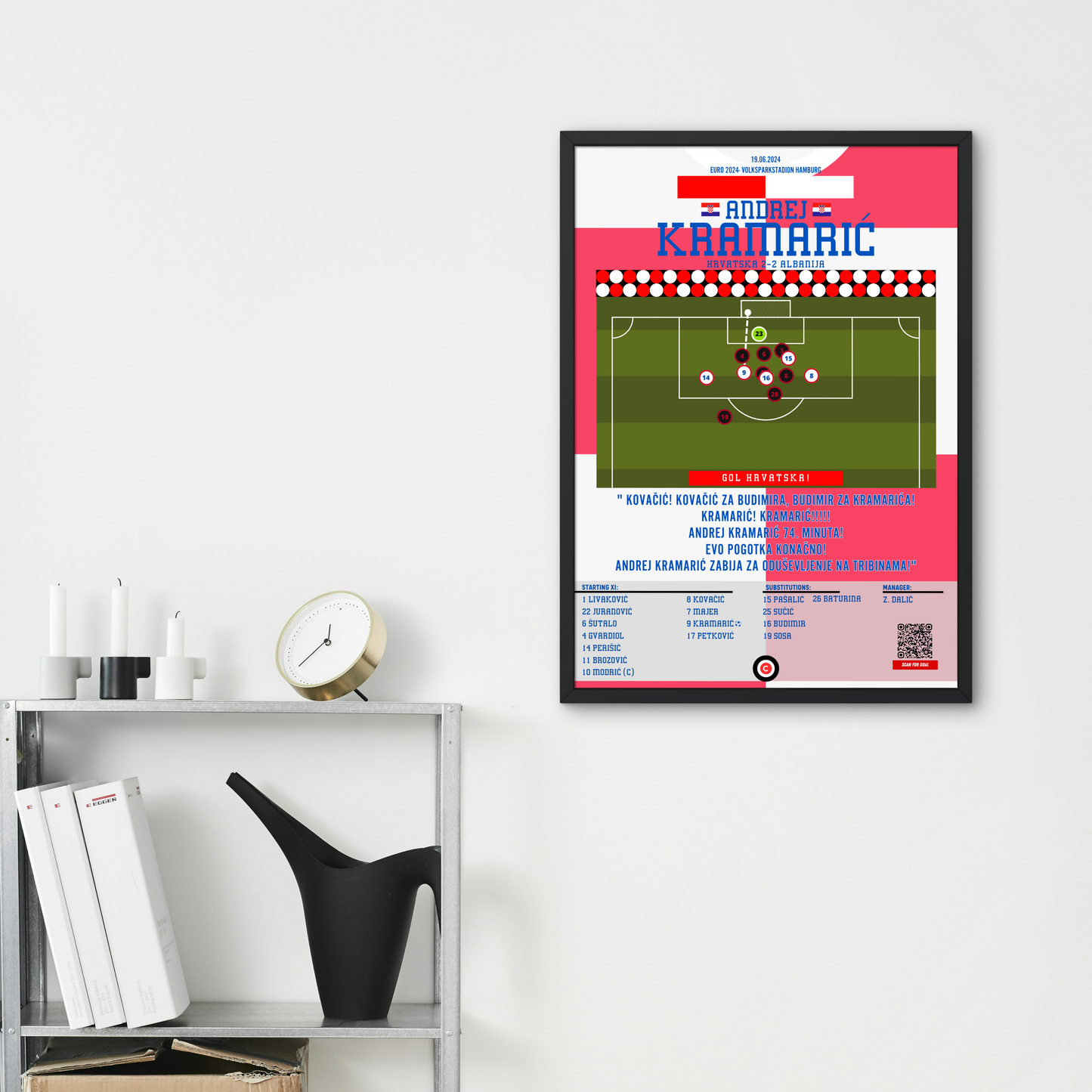 Kramarić goal vs Albania- Euro 2024- Croatia - Premium from CatenaccioDesigns - Just €14.50! Shop now at CatenaccioDesigns