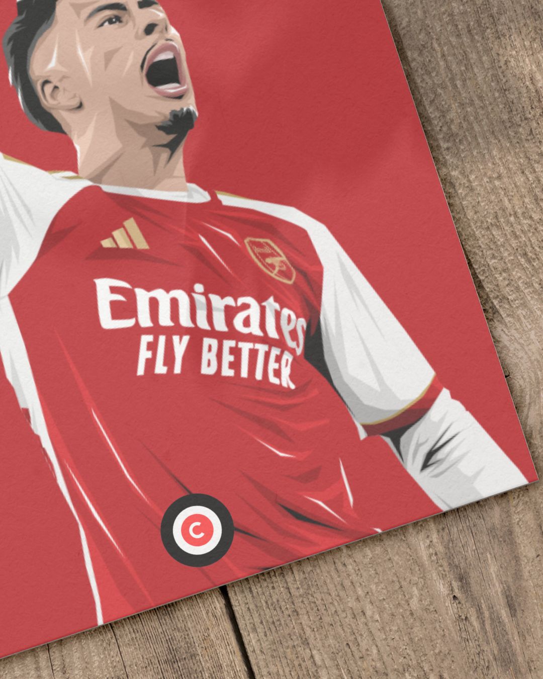 Gabriel Martinelli celebration vs Man City- Player print- Arsenal FC - Premium from CatenaccioDesigns - Just €14.50! Shop now at CatenaccioDesigns