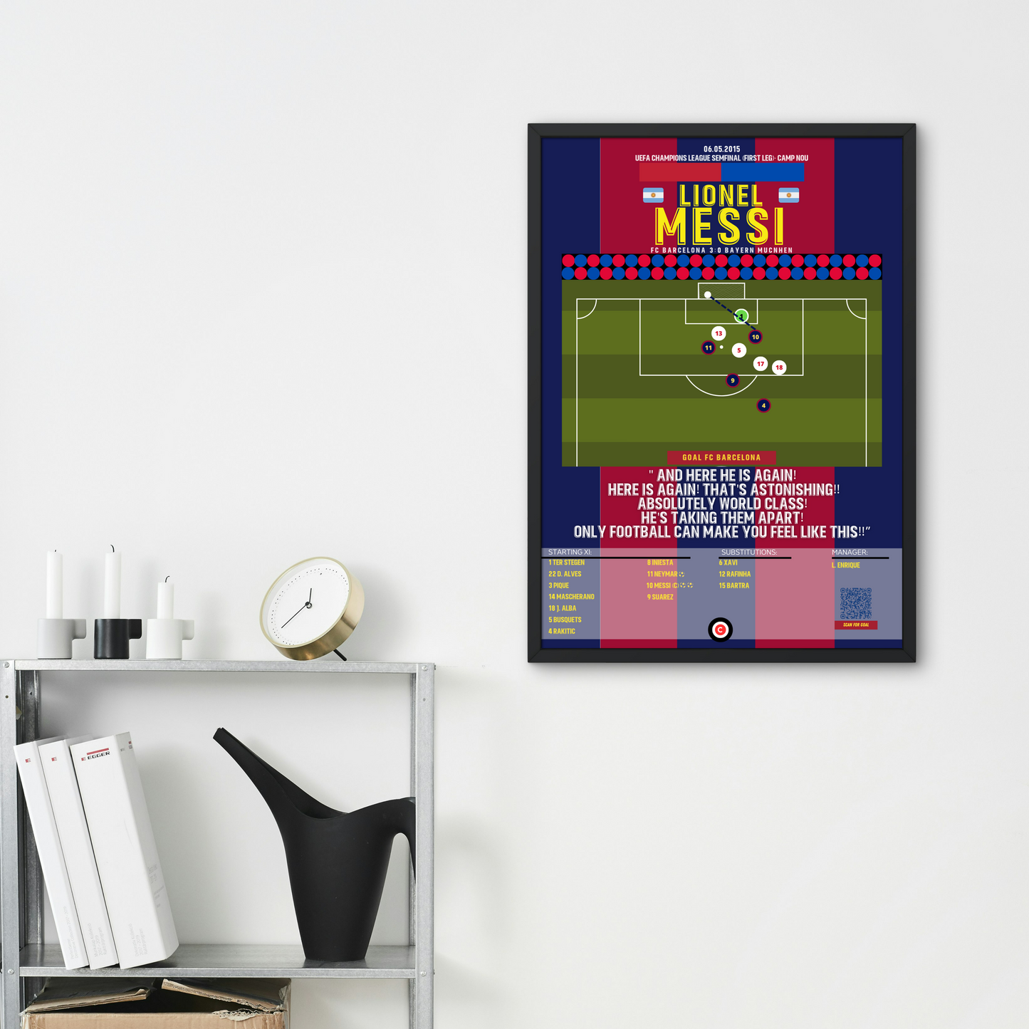 Lionel Messi goal vs Bayern Munchen- UEFA Champions League 14/15- FC Barcelona - Premium from CatenaccioDesigns - Just €14.50! Shop now at CatenaccioDesigns