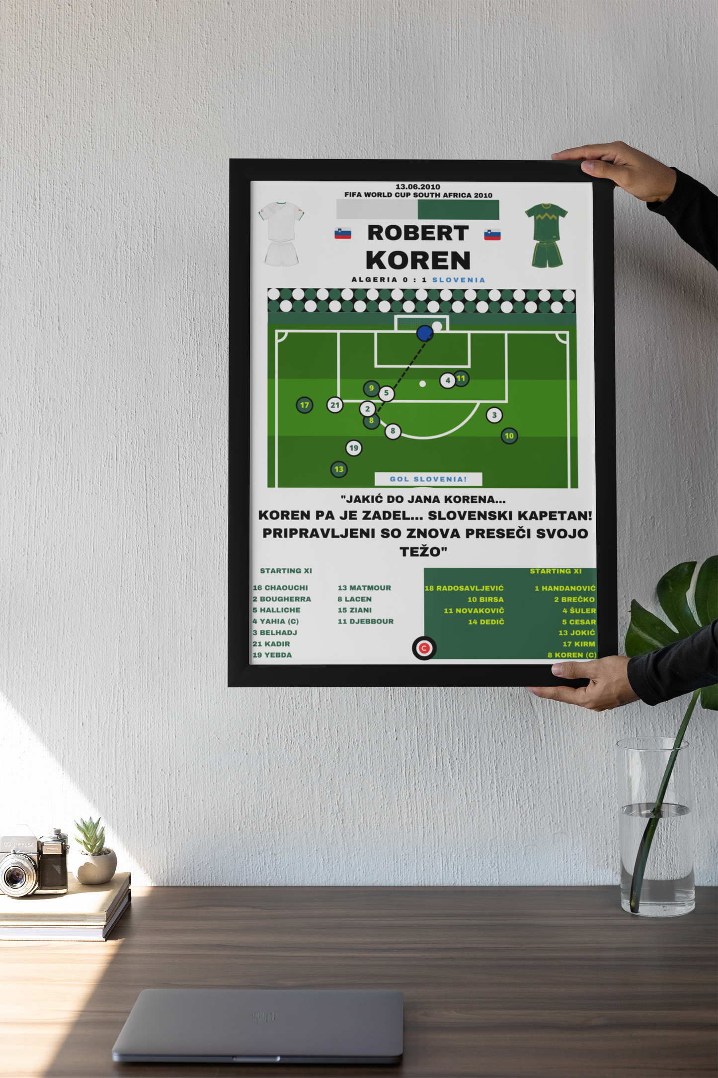 Robert Koren Goal vs Algeria - FIFA World Cup 2010 - Slovenia - Premium from CATENACCIO - Just €9.50! Shop now at CatenaccioDesigns