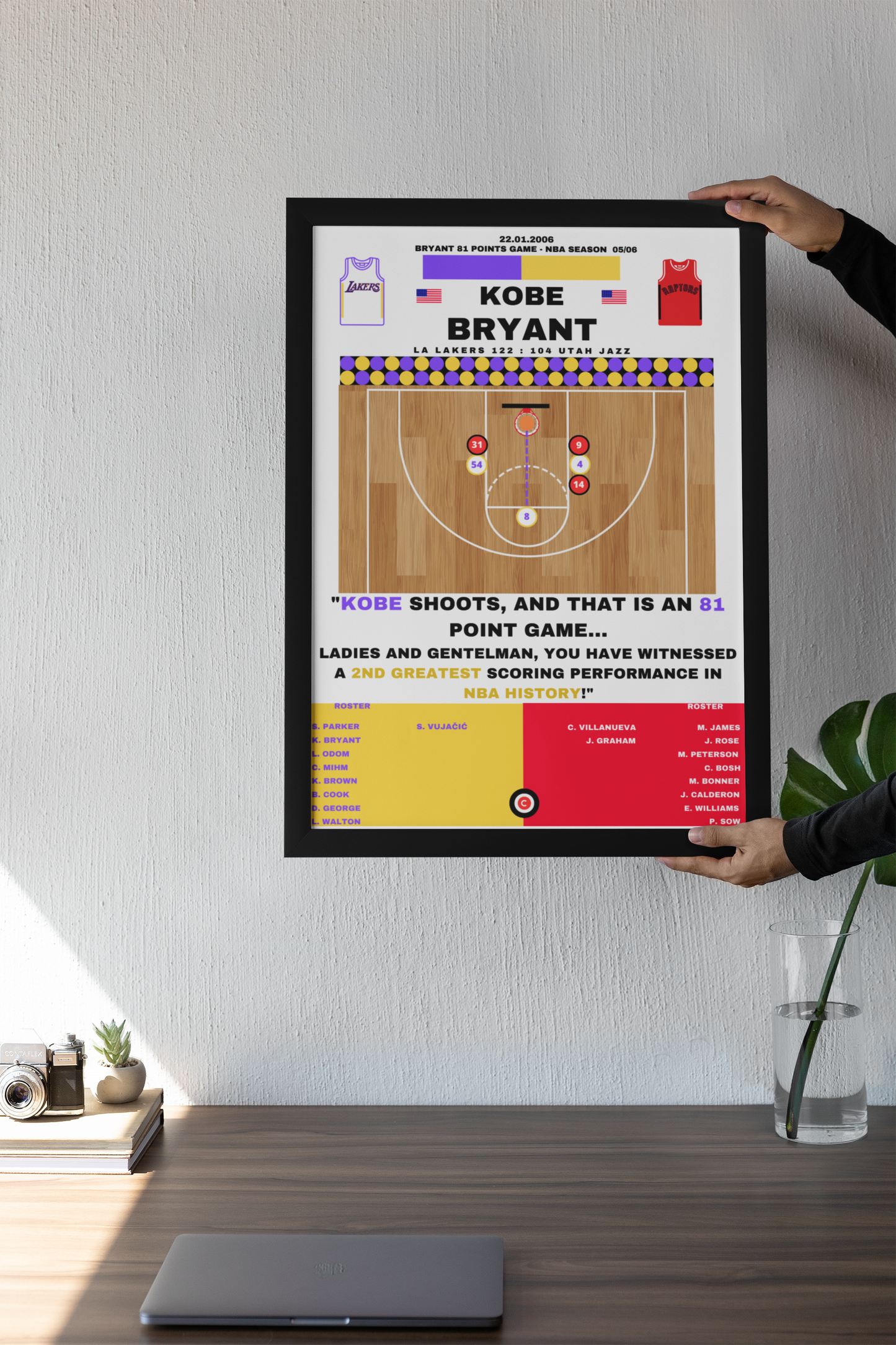 Kobe Bryant vs Toronto Raptors - NBA 05/06 - LA Lakers - Premium from CATENACCIO - Just €14.50! Shop now at CatenaccioDesigns