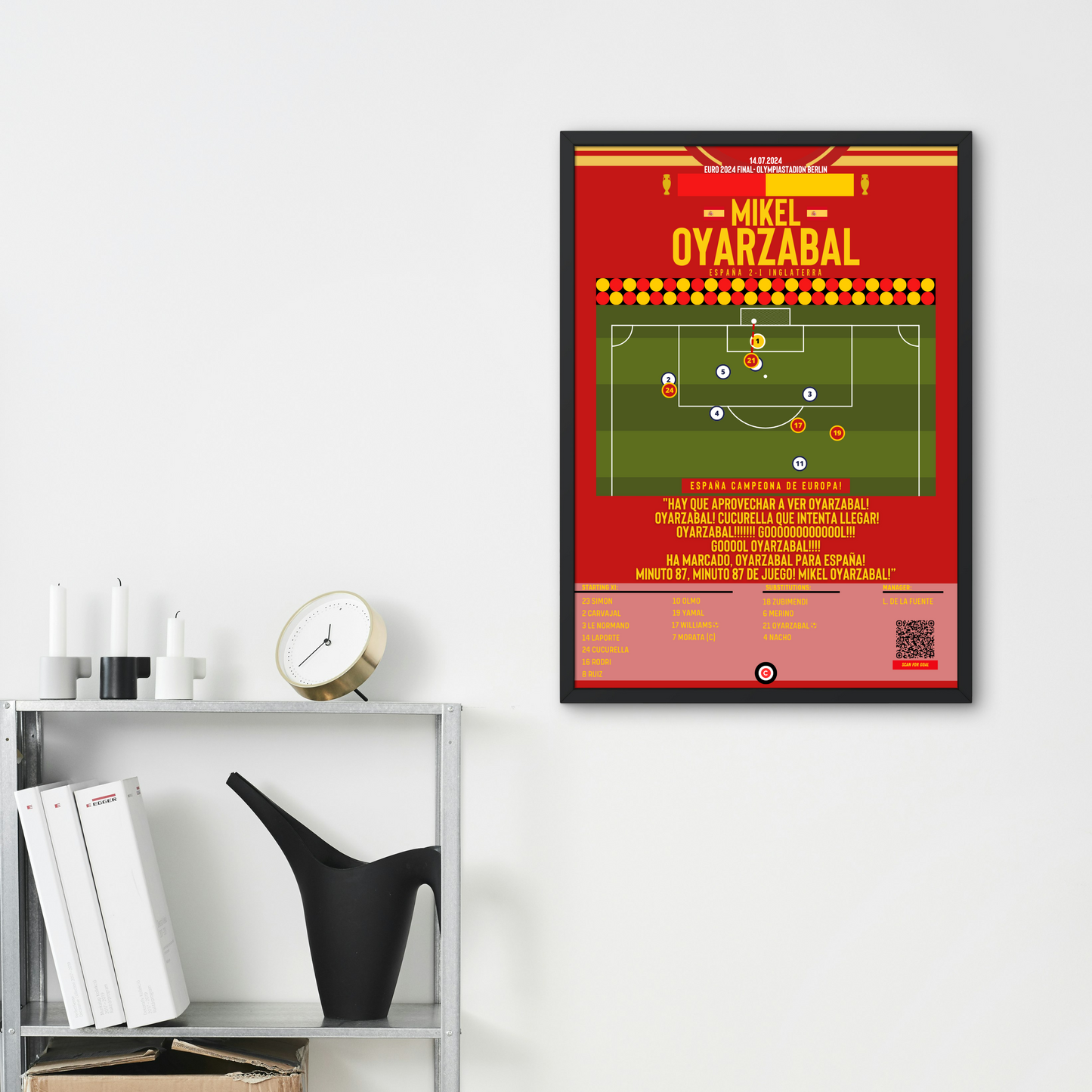Oyarzabal winner goal vs England- Euro 2024 Final- Spain - Premium from CatenaccioDesigns - Just €14.50! Shop now at CatenaccioDesigns