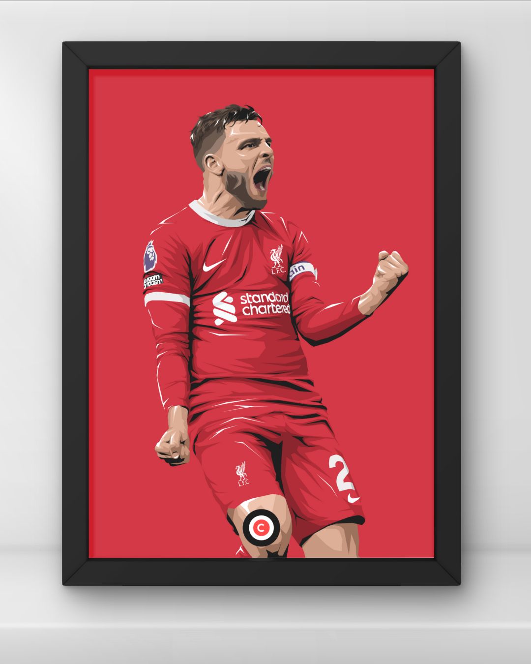 Andrew Roberston Celebration- Player Print- Liverpool - Premium from CatenaccioDesigns - Just €14.50! Shop now at CatenaccioDesigns