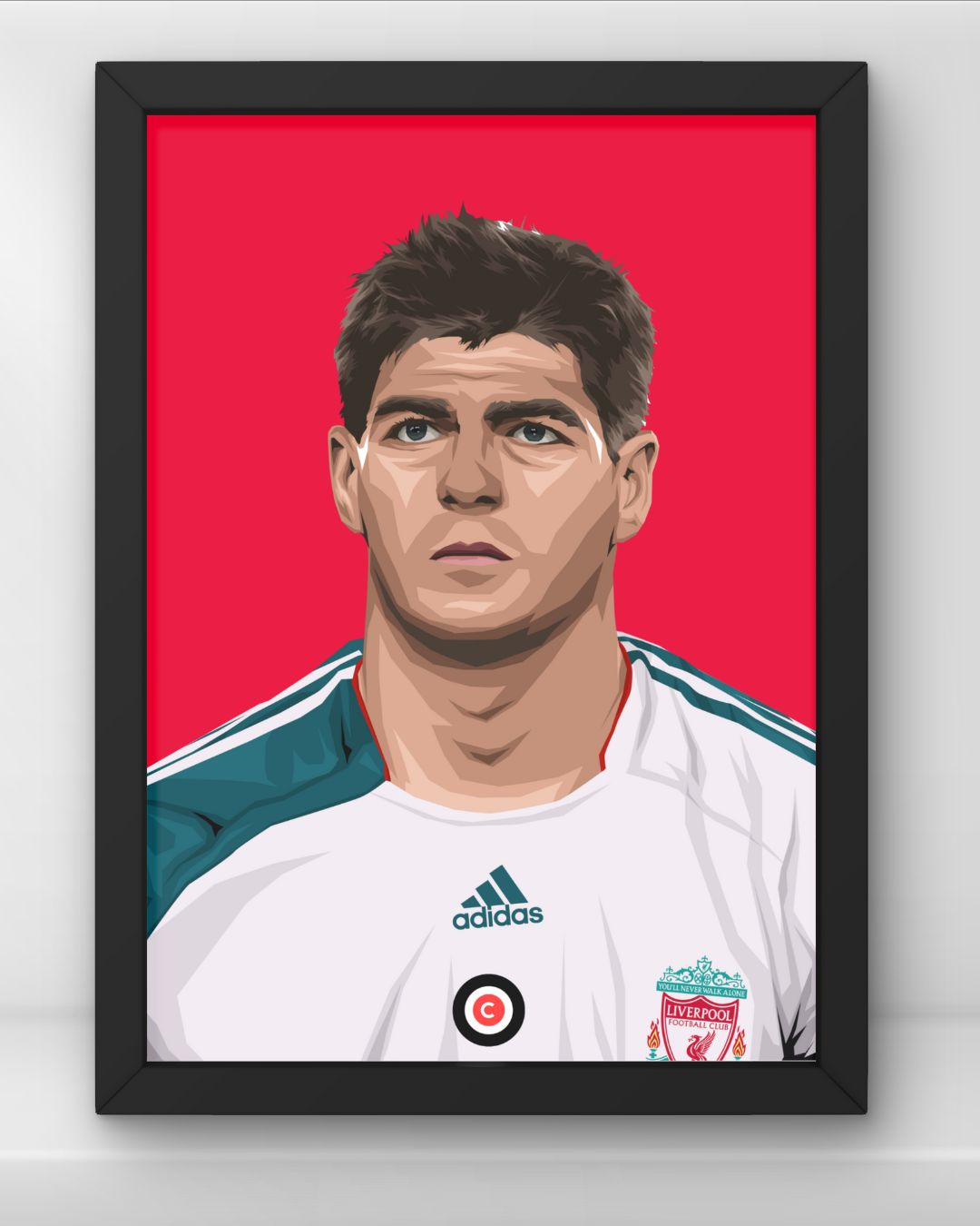 Steven Gerrard retro player portait- Liverpool - Premium from CatenaccioDesigns - Just €14.50! Shop now at CatenaccioDesigns