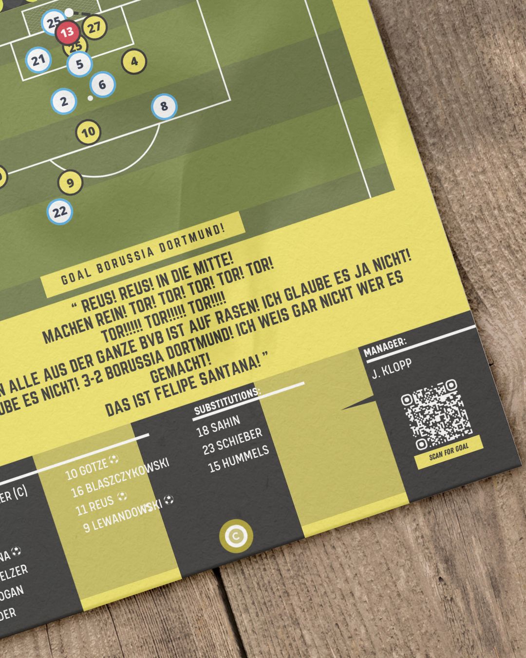 Felipe Santana late winner vs Malaga - UEFA Champions League 12/13 - Borussia Dortmund - Premium Sports collectibles from CatenaccioDesigns - Just €14.50! Shop now at CatenaccioDesigns
