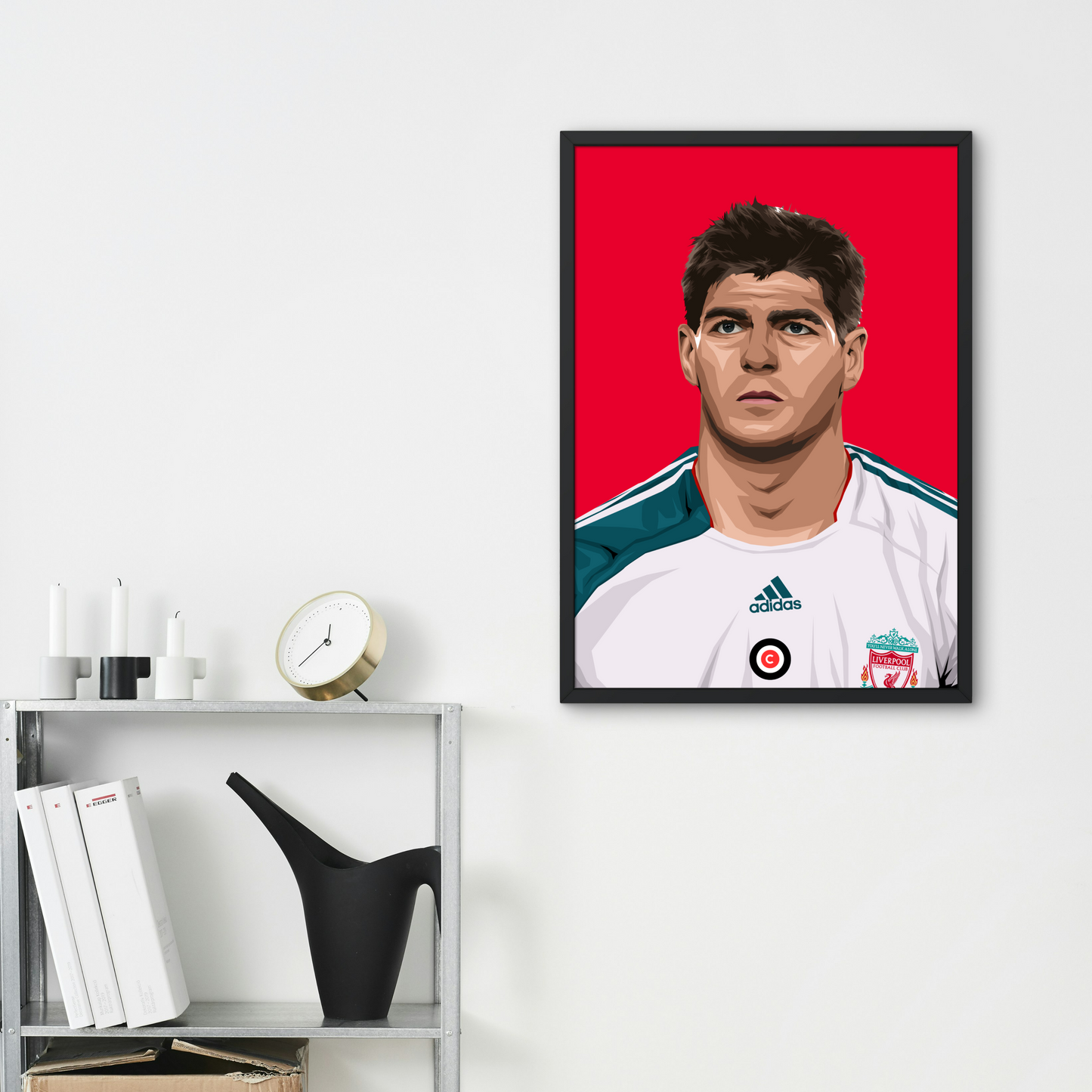 Steven Gerrard retro player portait- Liverpool - Premium from CatenaccioDesigns - Just €14.50! Shop now at CatenaccioDesigns