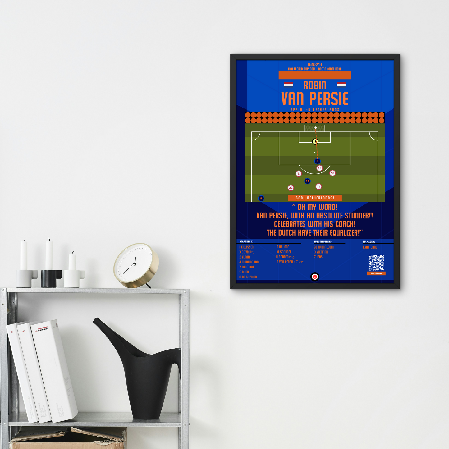Robin Van Persie goal vs Spain - FIFA World Cup 2014 - Netherlands - Premium Sports collectibles from CatenaccioDesigns - Just €14.50! Shop now at CatenaccioDesigns