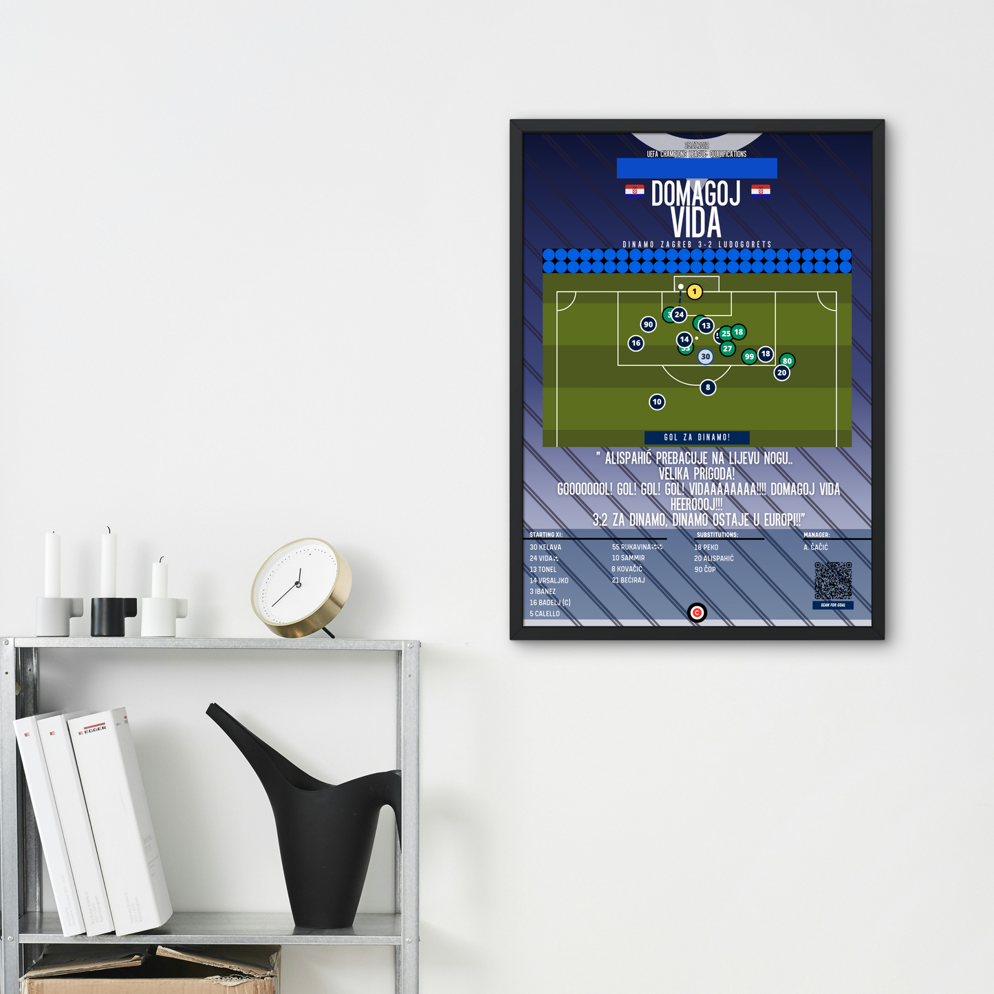 Domagoj Vida vs Ludogorets- UEFA Champions League Qualifications- GNK Dinamo - Premium from CatenaccioDesigns - Just €14.50! Shop now at CatenaccioDesigns