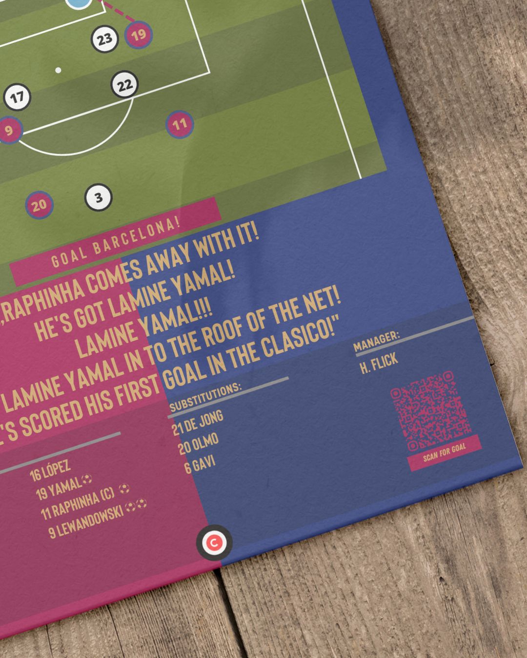 Yamal becomes the youngest goalscorer in "El Clasico" history!- FC Barcelona - Premium Sports collectibles from CatenaccioDesigns - Just €14.50! Shop now at CatenaccioDesigns